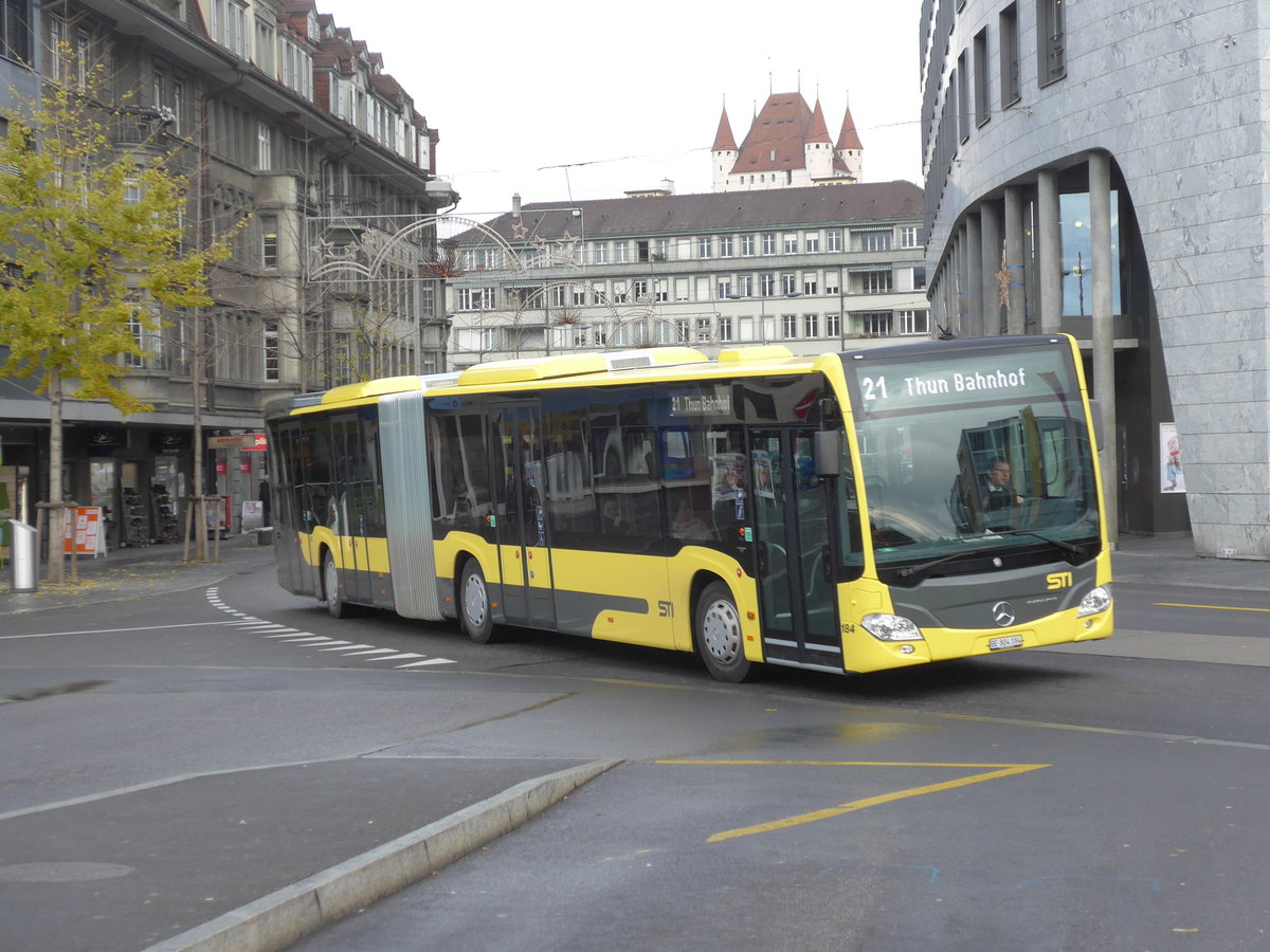 (176'707) - STI Thun - Nr. 184/BE 804'184 - Mercedes am 17. November 2016 beim Bahnhof Thun