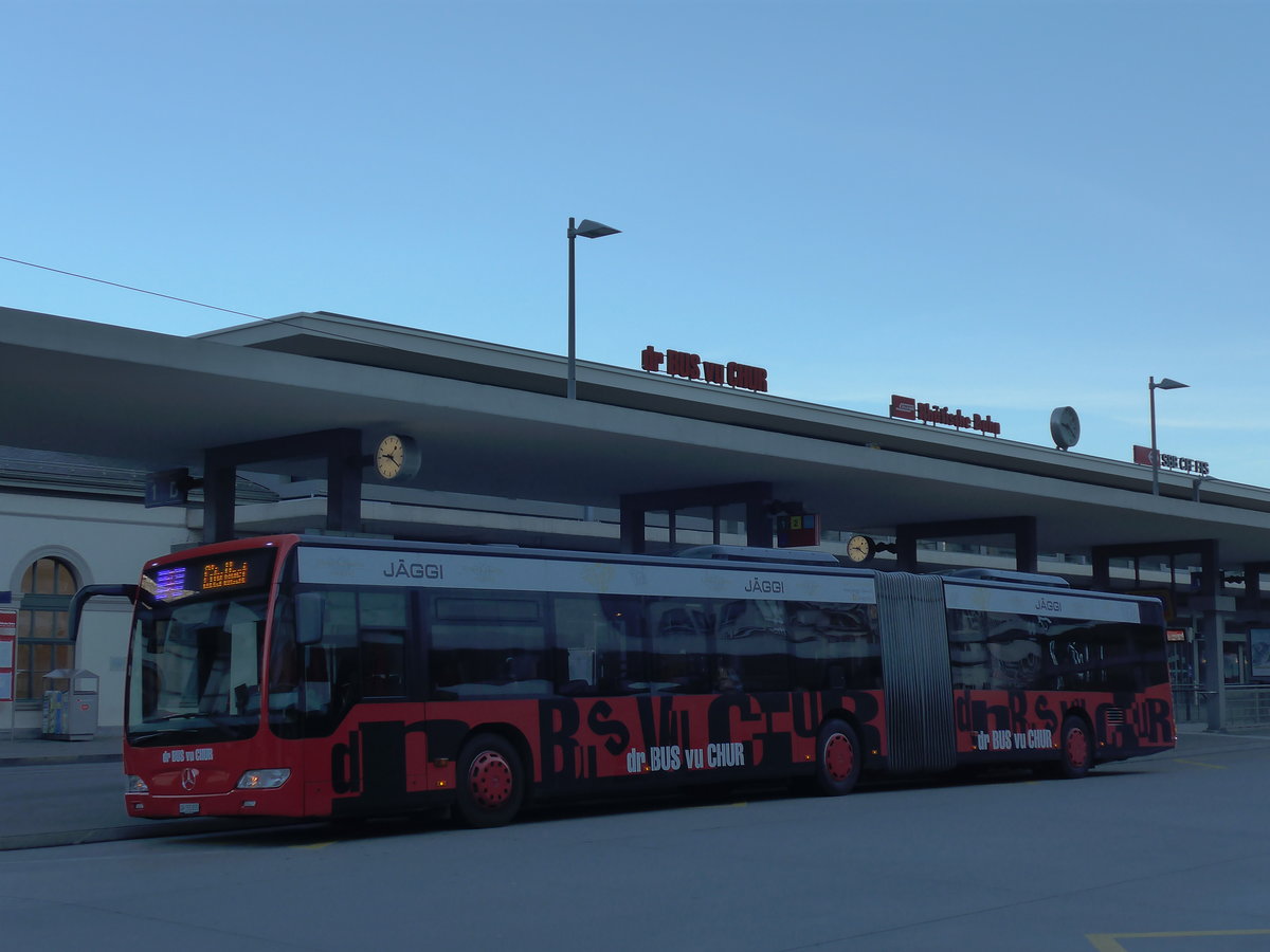 (177'076) - SBC Chur - Nr. 55/GR 155'855 - Mercedes am 10. Dezember 2016 beim Bahnhof Chur