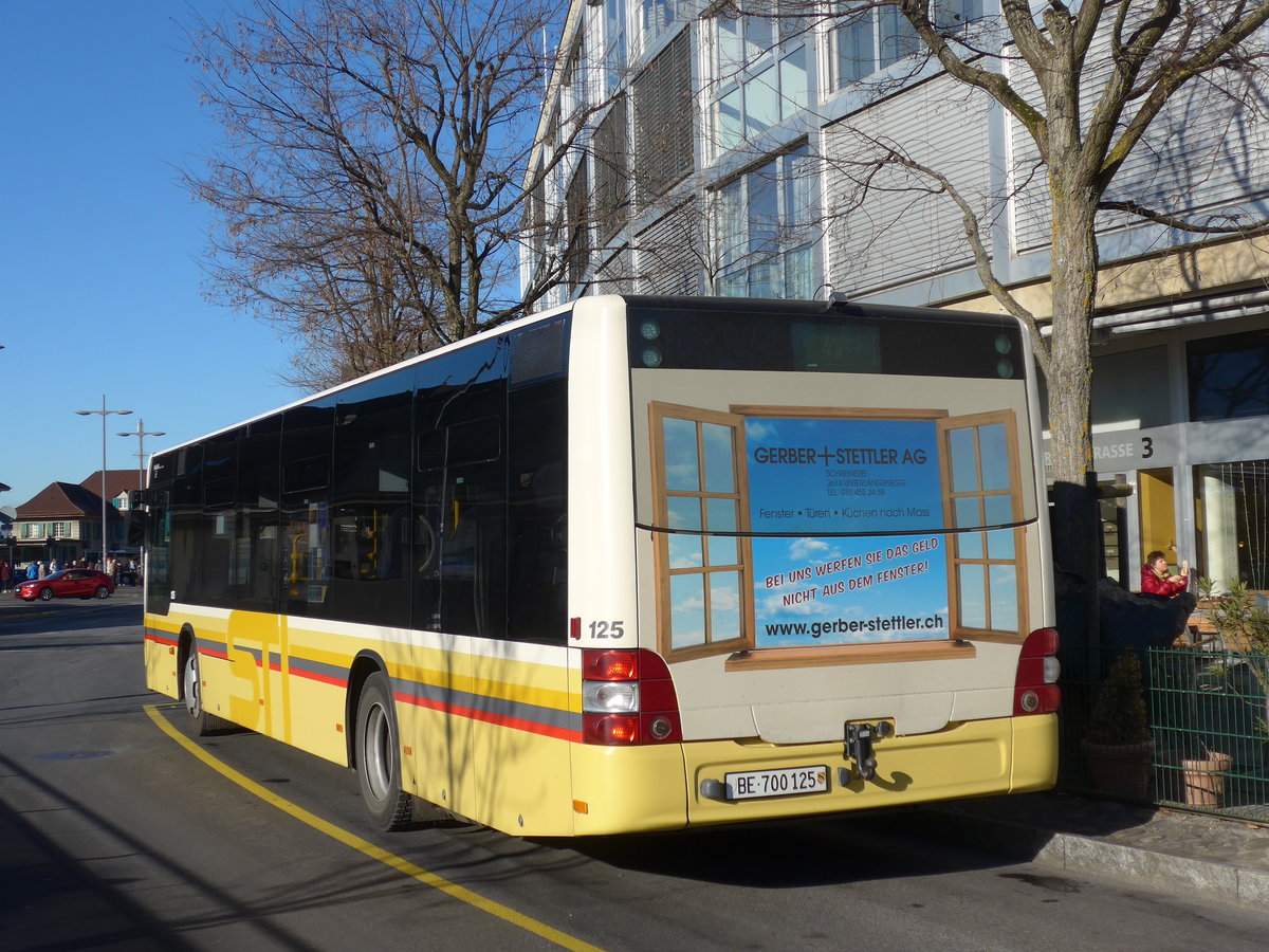 (177'213) - STI Thun - Nr. 125/BE 700'125 - MAN am 14. Dezember 2016 bei der Schifflndte Thun