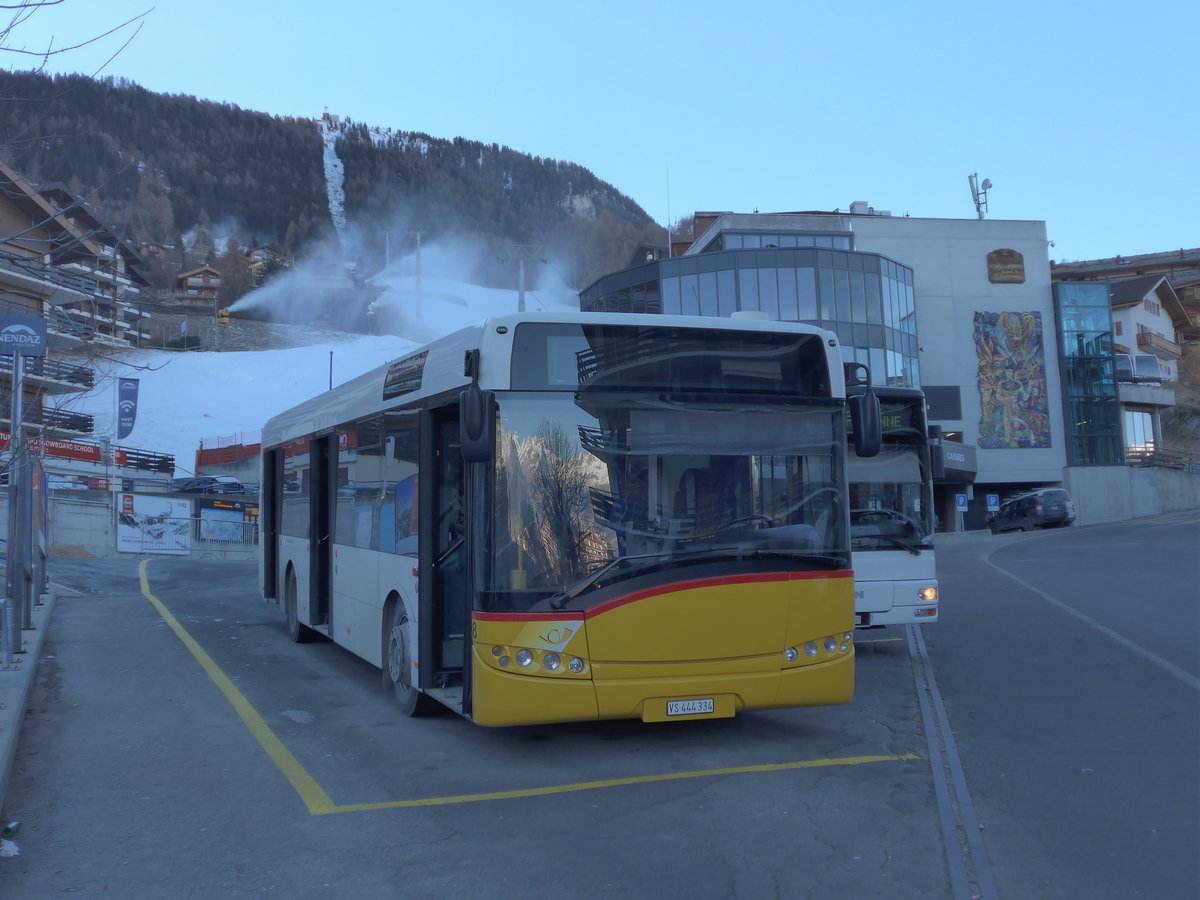 (177'257) - Lathion, Sion - Nr. 8/VS 444'334 - Solaris (ex ATE Bus, Effretikon Nr. 49) am 18. Dezember 2016 in Haute-Nendaz, Tlcabine