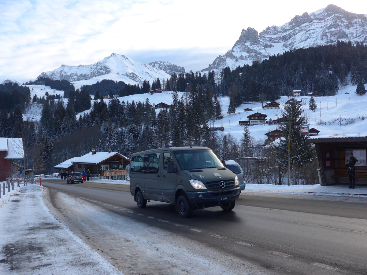 (177'725) - Schweizer Armee - M+49'028 - Mercedes am 7. Januar 2017 in Adelboden, Oey