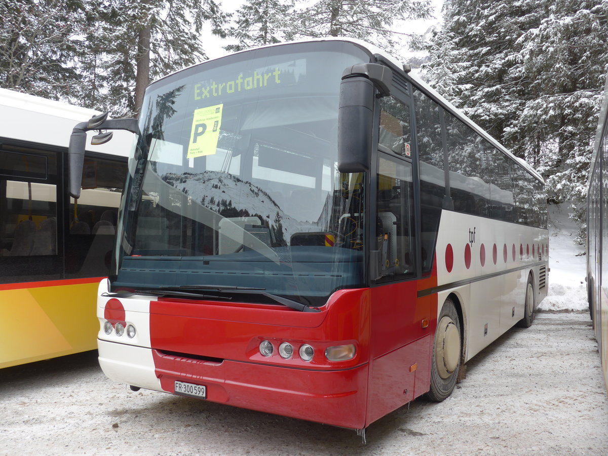 (177'851) - Wieland, Murten - Nr. 29/FR 300'599 - Neoplan (ex Mark, Andeer; ex P 25'166; ex Mark, Andeer) am 7. Januar 2017 in Adelboden, Unter dem Birg