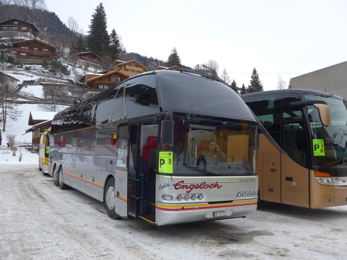 (177'878) - Engeloch, Riggisberg - BE 55'712 - Neoplan am 7. Januar 2017 in Adelboden, Mineralquelle