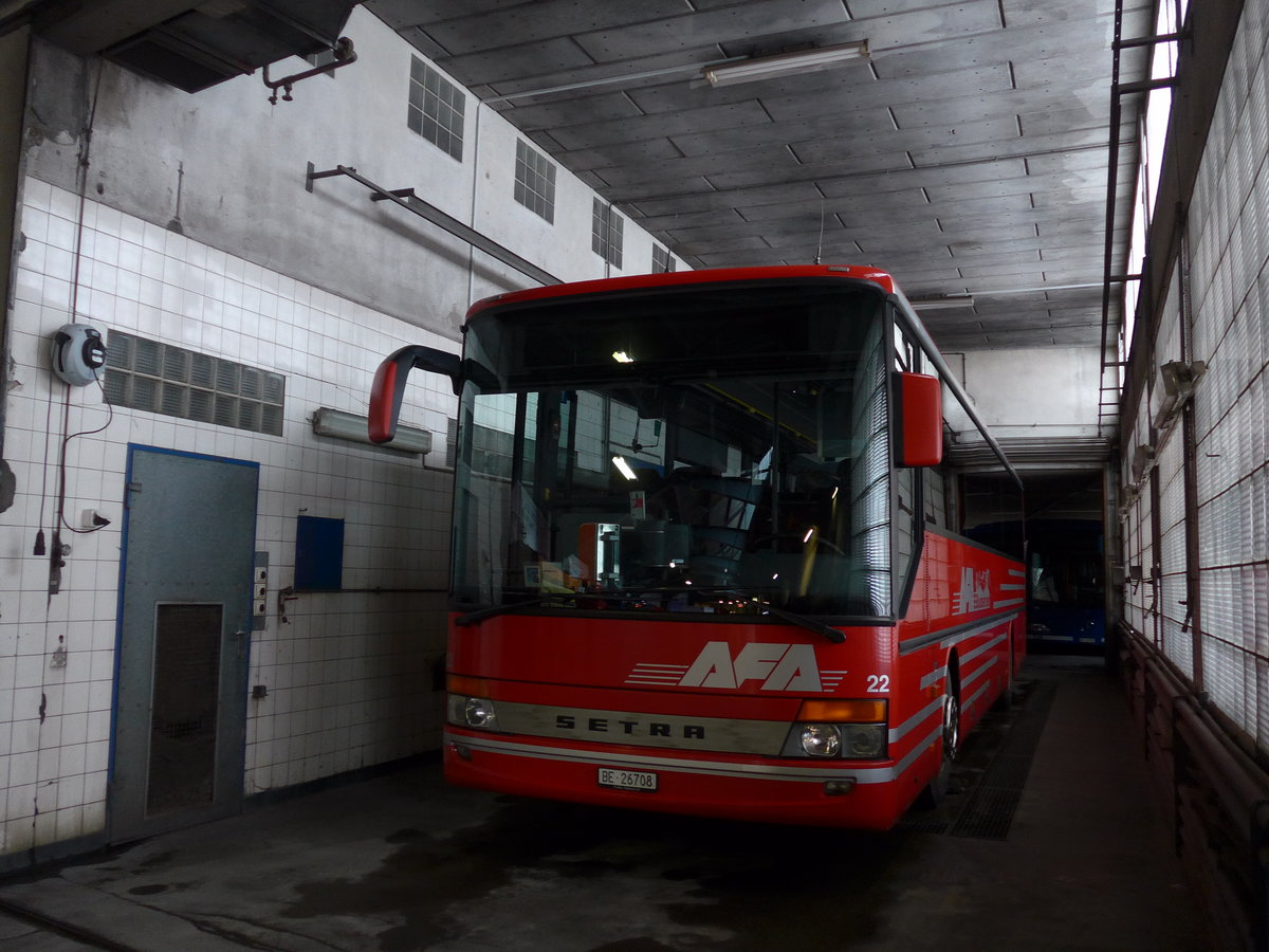 (177'912) - AFA Adelboden - Nr. 22/BE 26'708 - Setra (ex Nr. 8) am 7. Januar 2017 im Autobahnhof Adelboden