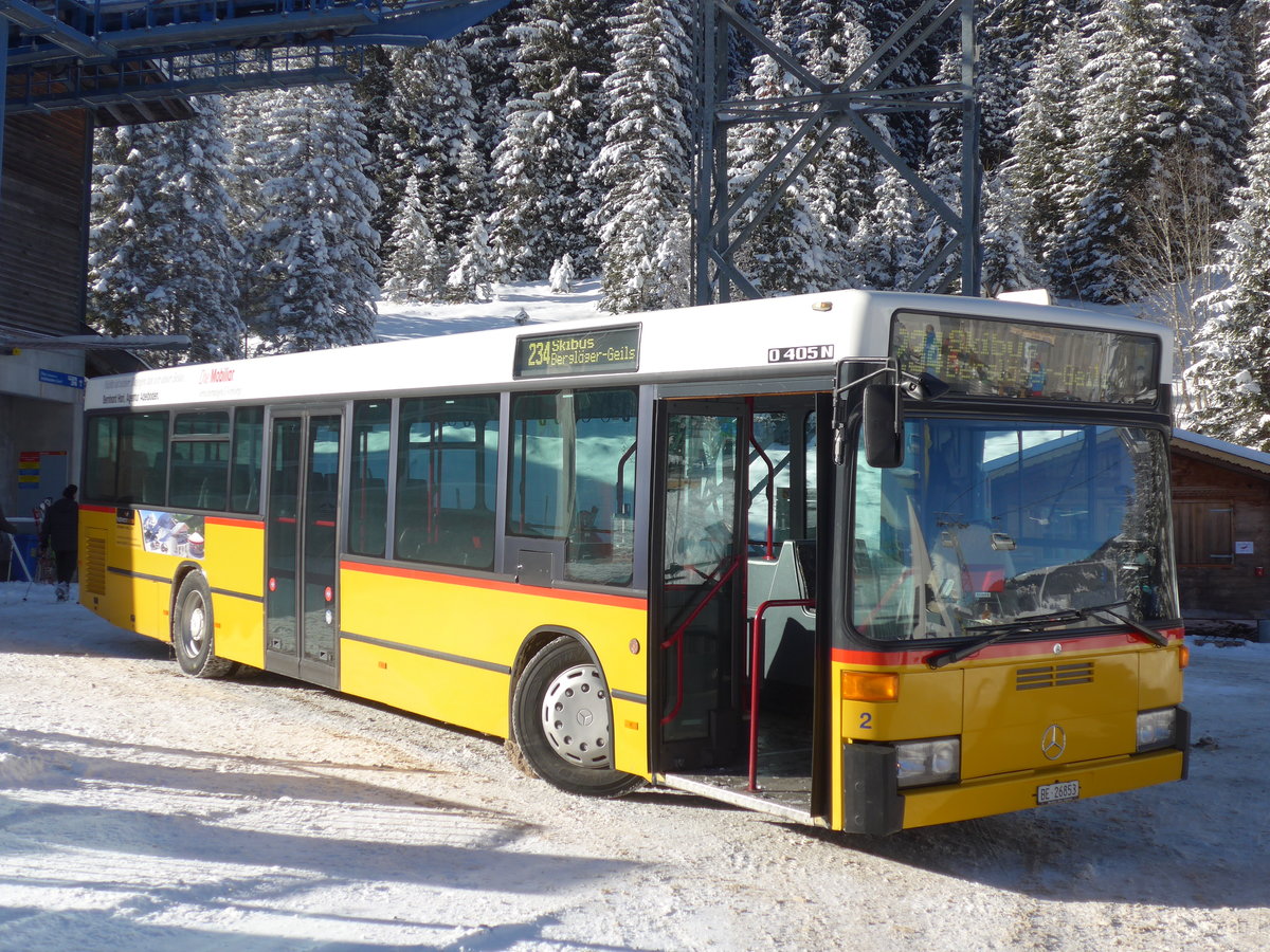 (178'009) - Portenier, Adelboden - Nr. 2/BE 26'853 - Mercedes (ex P 25'198; ex Anthamatten, Saas-Almagell) am 9. Januar 2017 in Adelboden, Berglger