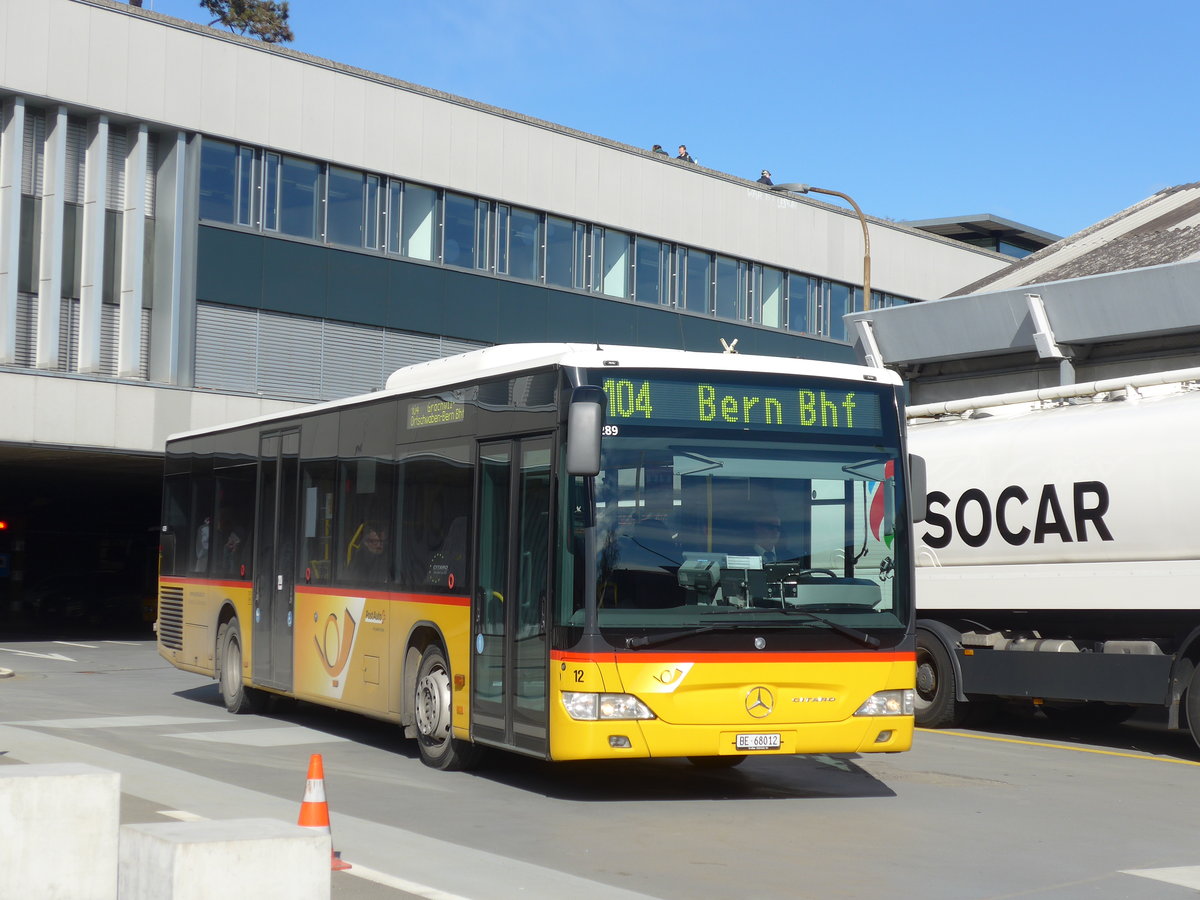 (178'734) - Steiner, Ortschwaben - Nr. 12/BE 68'012 - Mercedes am 20. Februar 2017 in Bern, Postautostation