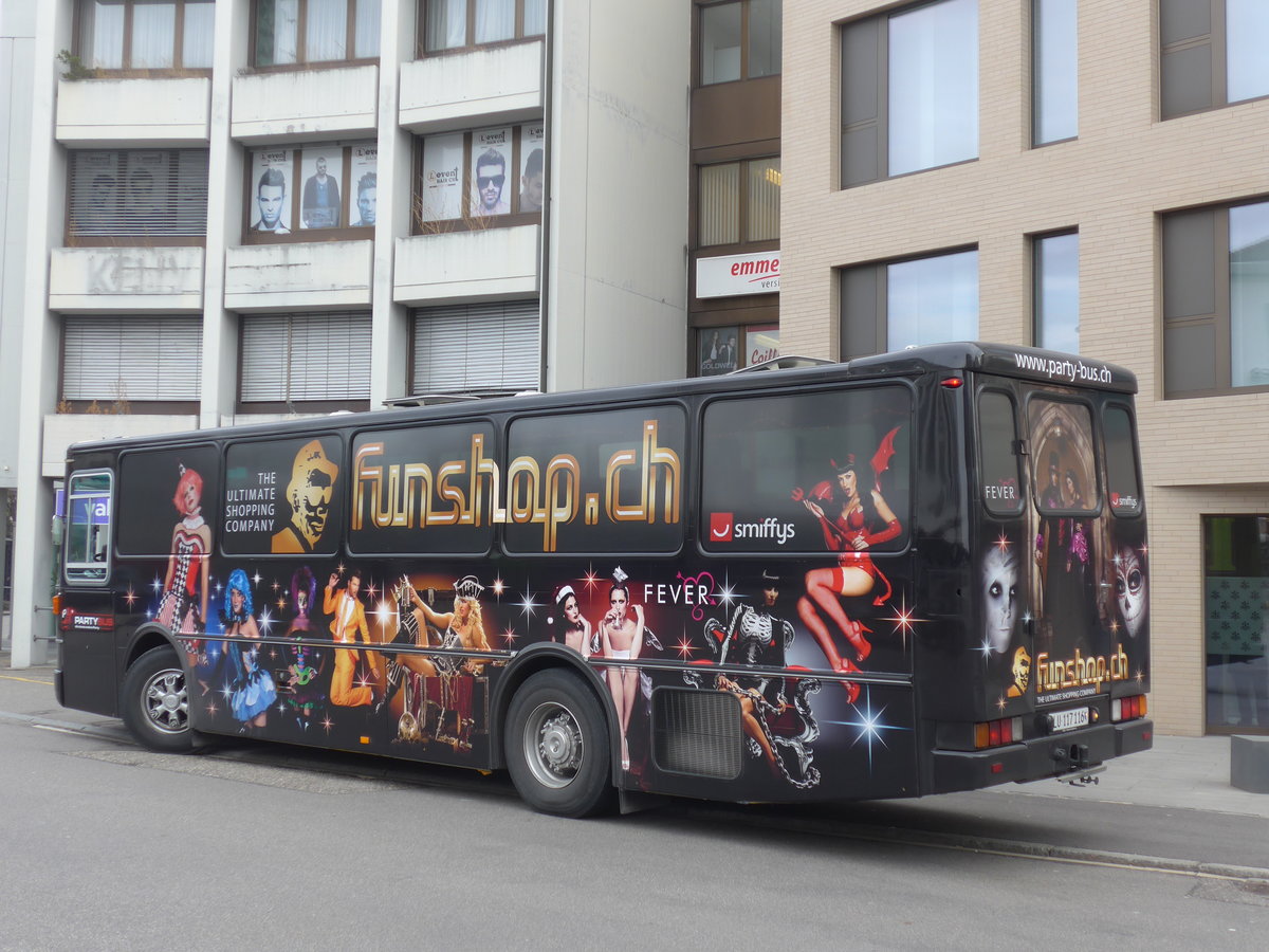 (178'760) - Party-Bus, Ruswil - LU 117'116 - Saurer/R&J am 26. Februar 2017 beim Bahnhof Burgdorf