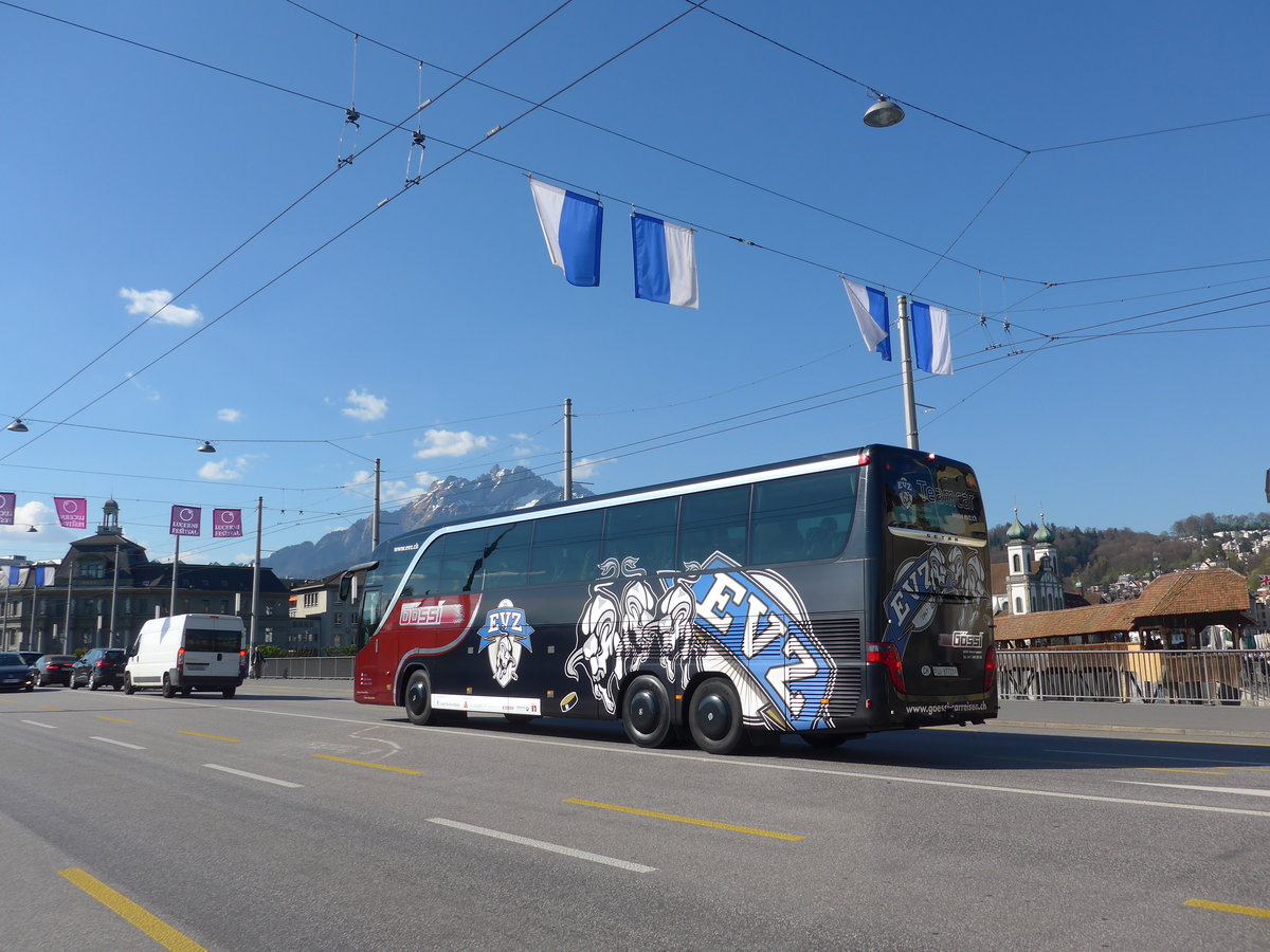 (179'454) - Gssi, Horw - LU 87'721 - Setra am 10. April 2017 in Luzern, Bahnhofbrcke