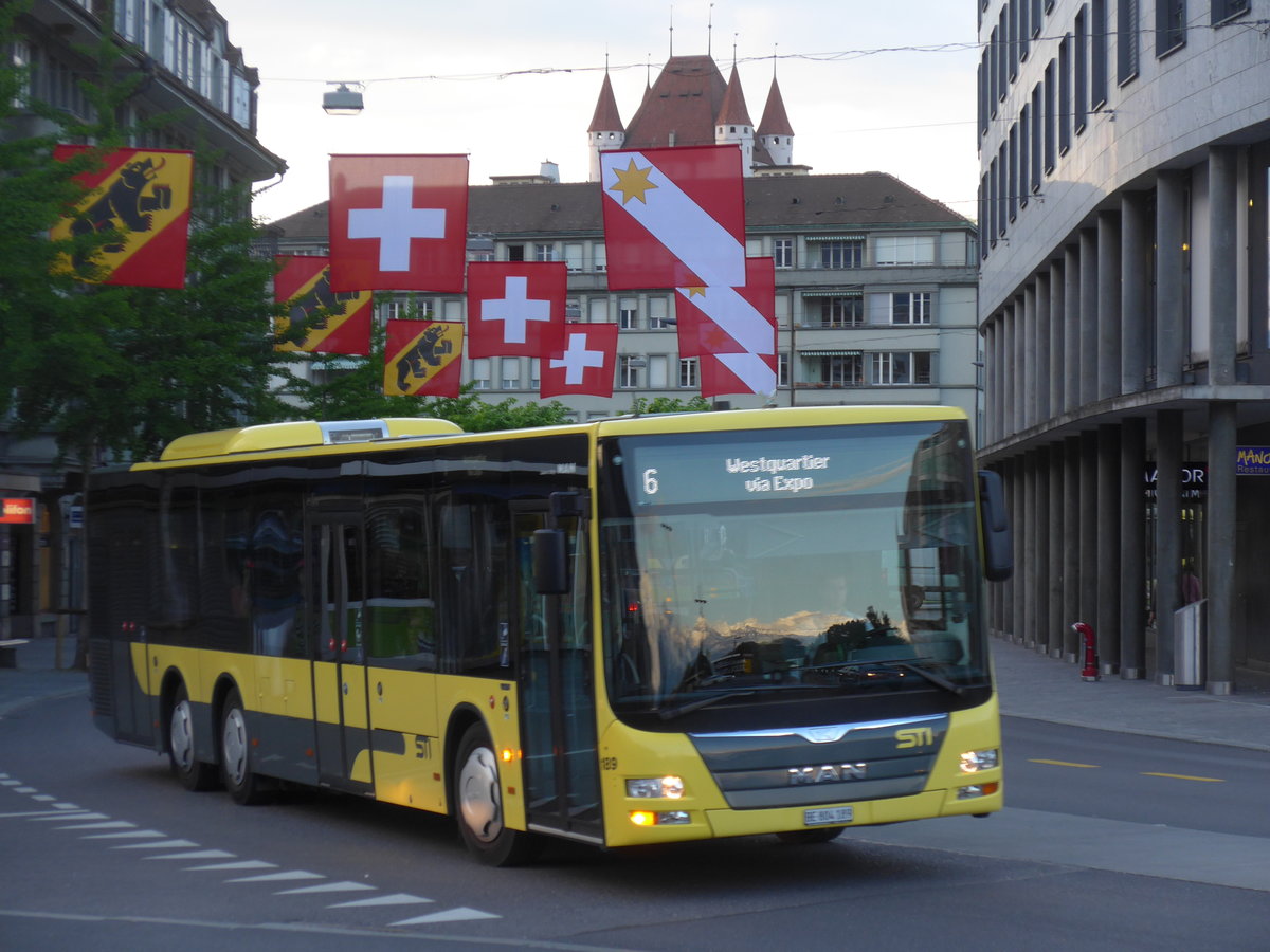 (180'157) - STI Thun - Nr. 189/BE 804'189 - MAN am 17. Mai 2017 beim Bahnhof Thun