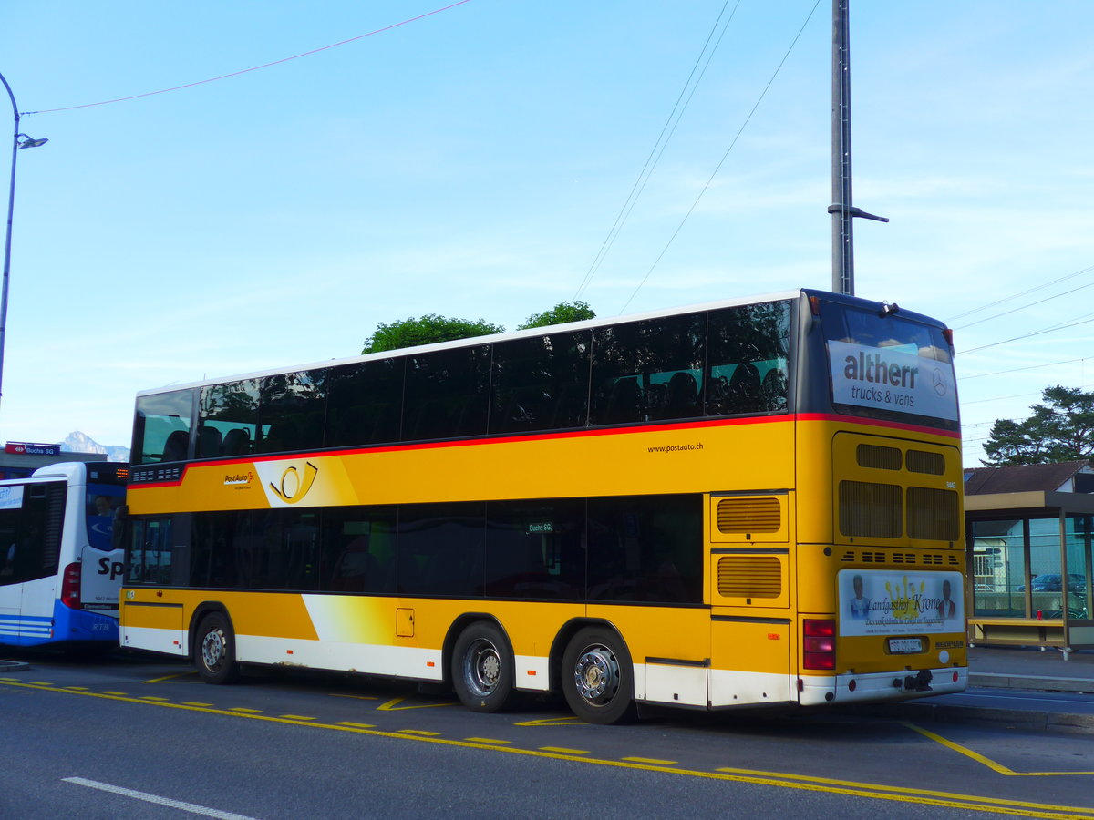 (180'272) - PostAuto Ostschweiz - SG 296'225 - Neoplan am 21. Mai 2017 beim Bahnhof Buchs