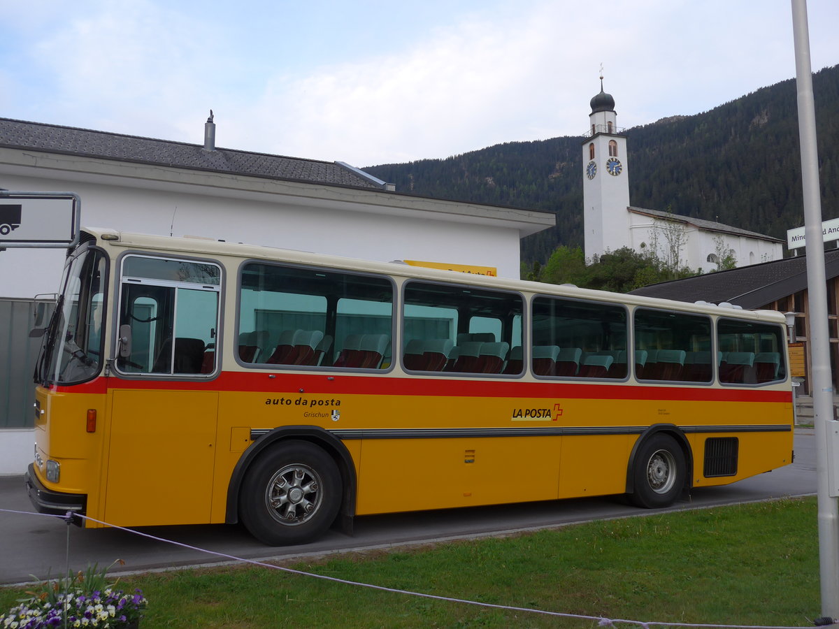 (180'456) - Mark, Andeer - GR 1866 - Saurer/R&J (ex PostAuto Graubnden; ex P 24'350) am 23. Mai 2017 in Andeer, Garage