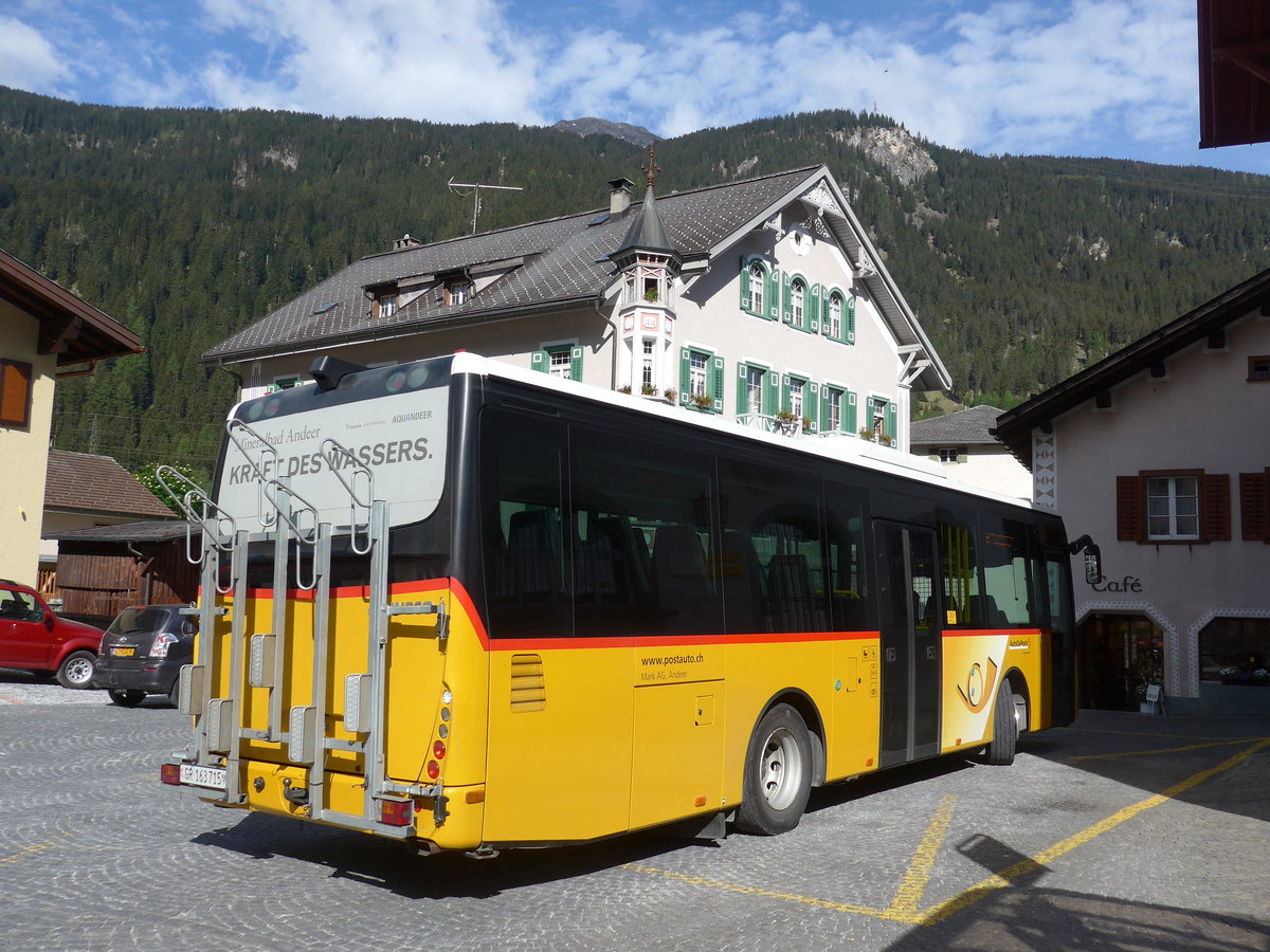 (180'481) - Mark, Andeer - GR 163'715 - Irisbus am 23. Mai 2017 in Andeer, Post