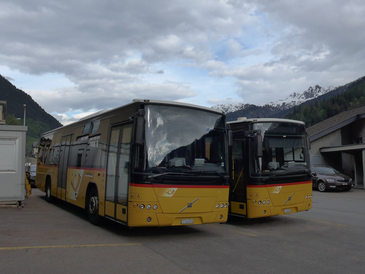 (180'650) - Marchetti, Airolo - TI 241'033 - Volvo am 23. Mai 2017 in Airolo, Garage