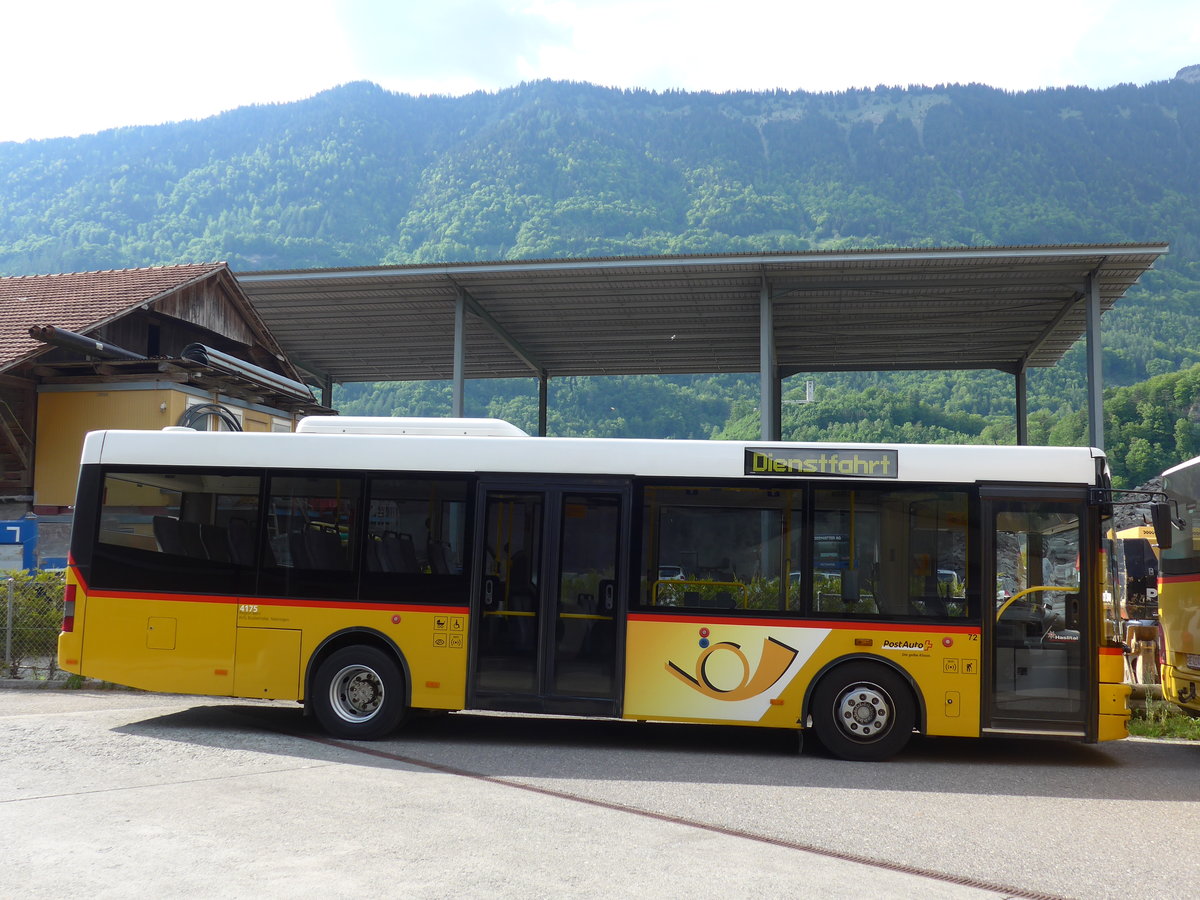 (180'762) - AVG Meiringen - Nr. 72/BE 614'040 - MAN/Gppel am 24. Mai 2017 in Interlaken, Postgarage