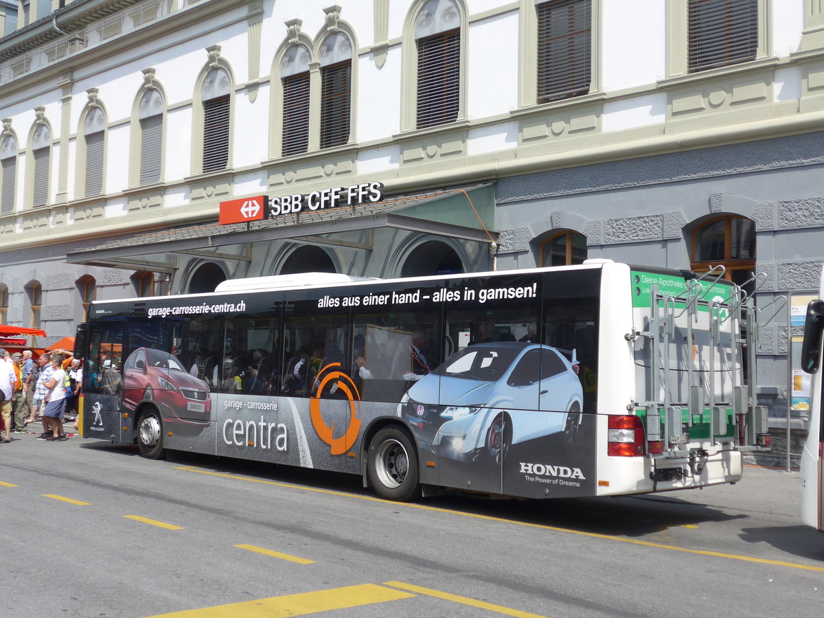 (181'330) - PostAuto Wallis - VS 449'120 - MAN am 24. Juni 2017 beim Bahnhof Brig