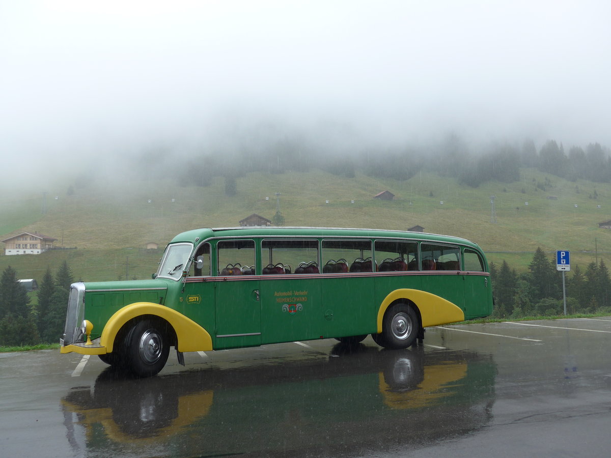 (182'821) - STI Thun - Nr. 15/BE 26'776 - Saurer/Gangloff (ex AvH Heimenschwand Nr. 5) am 6. August 2017 in Adelboden, Gilbach