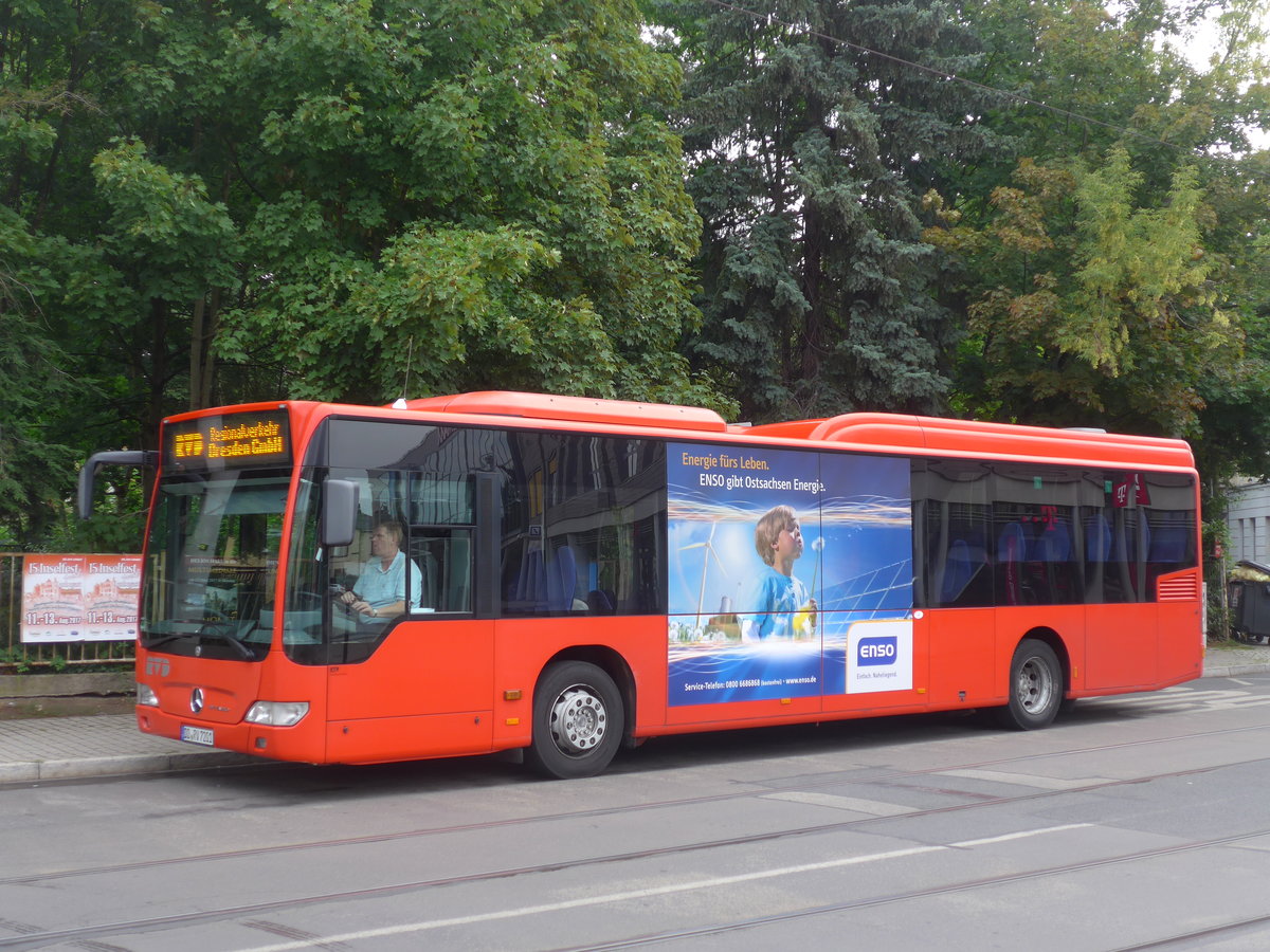 (183'176) - RVD Dresden - DD-RV 7201 - Mercedes am 9. August 2017 in Dresden, Schillerplatz