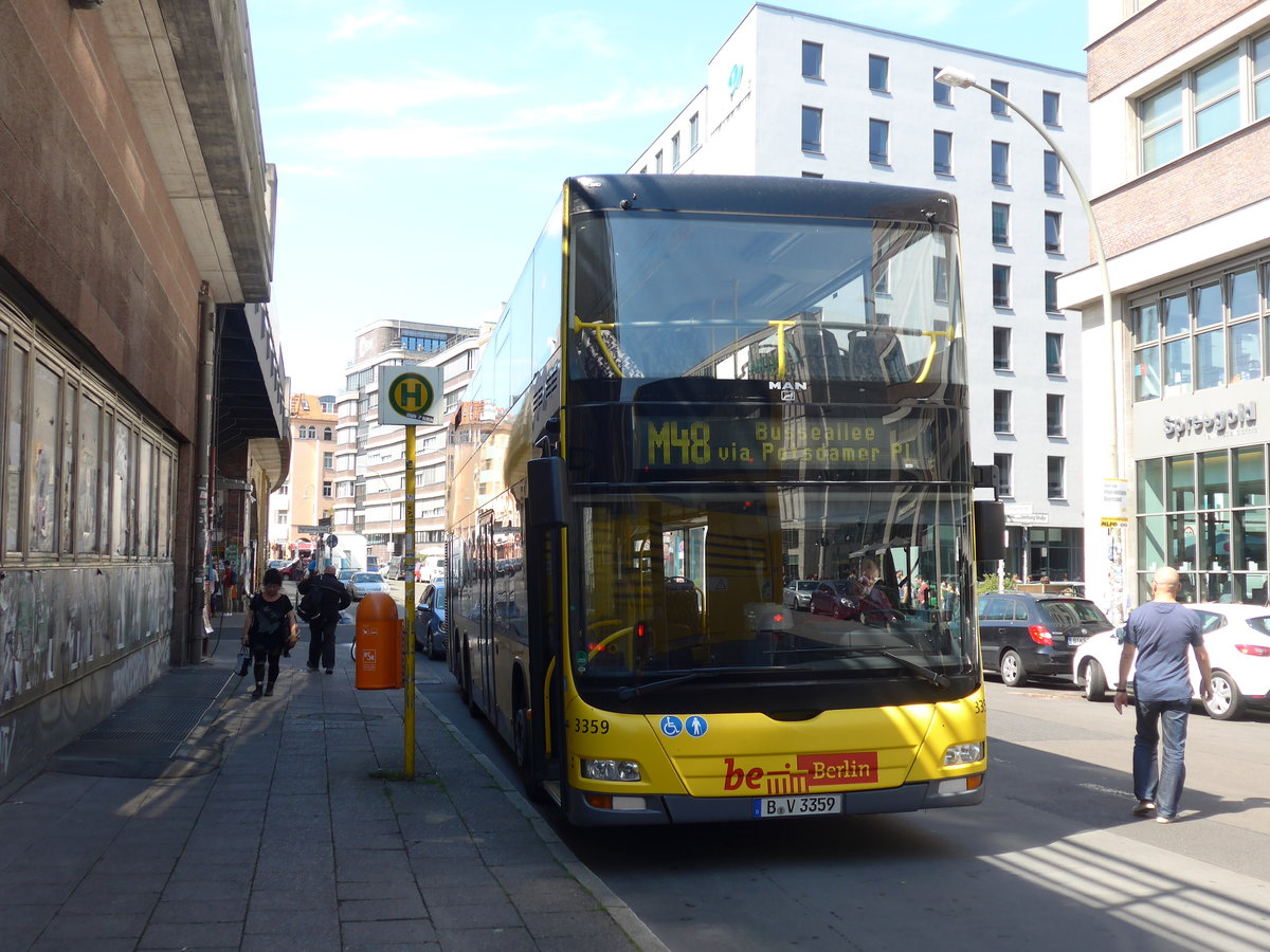 (183'348) - BVG Berlin - Nr. 3359/B-V 3359 - MAN am 10. August 2017 in Berlin, Alexanderplatz