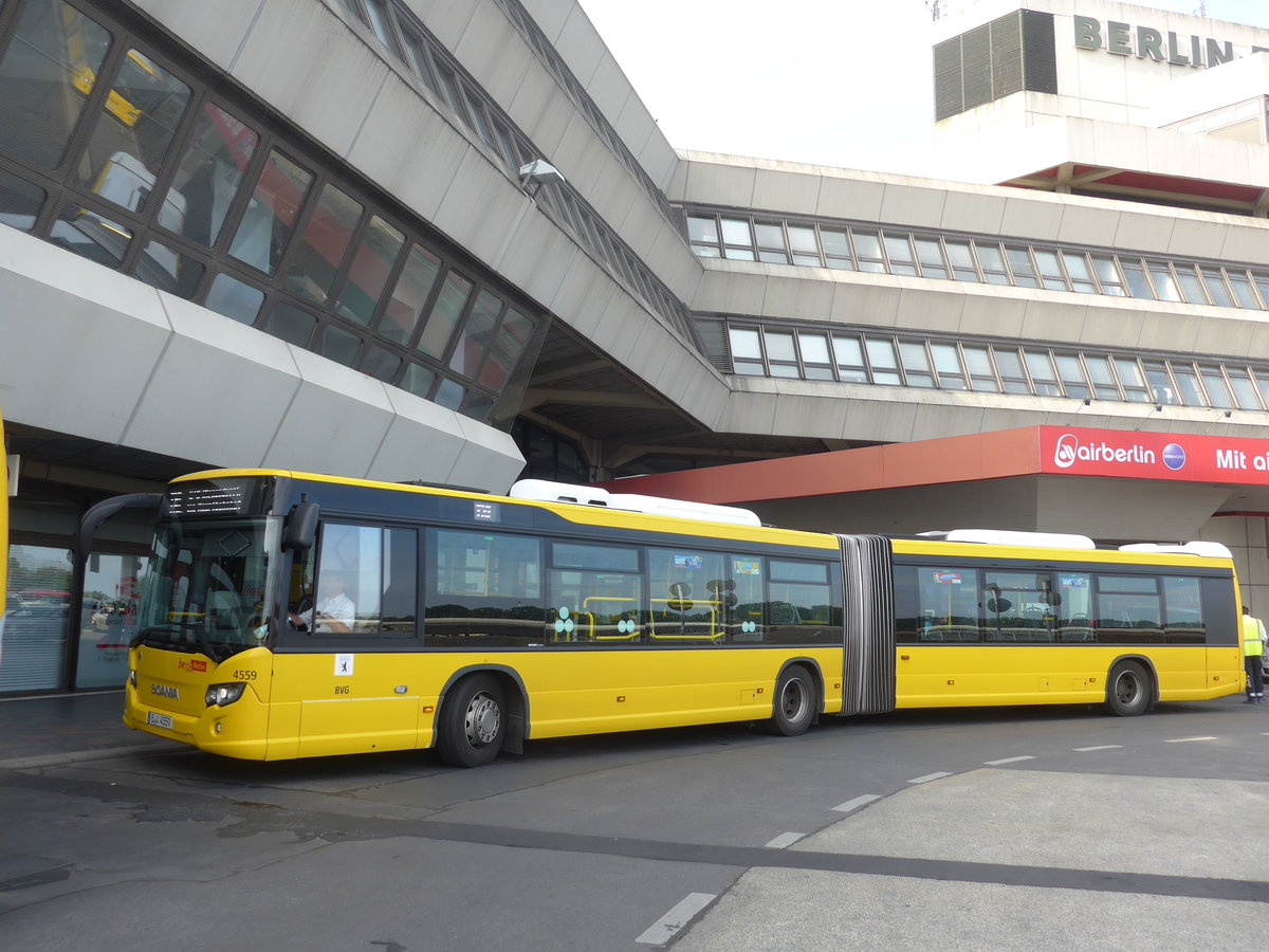 (183'376) - BVG Berlin - Nr. 4559/B-V 4559 - Scania am 10. August 2017 in Berlin, Flughafen Tegel