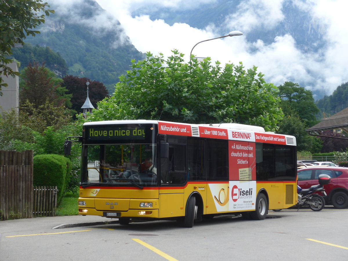 (183'534) - AVG Meiringen - Nr. 72/BE 614'040 - MAN/Gppel am 19. August 2017 in Meiringen, Postautostation