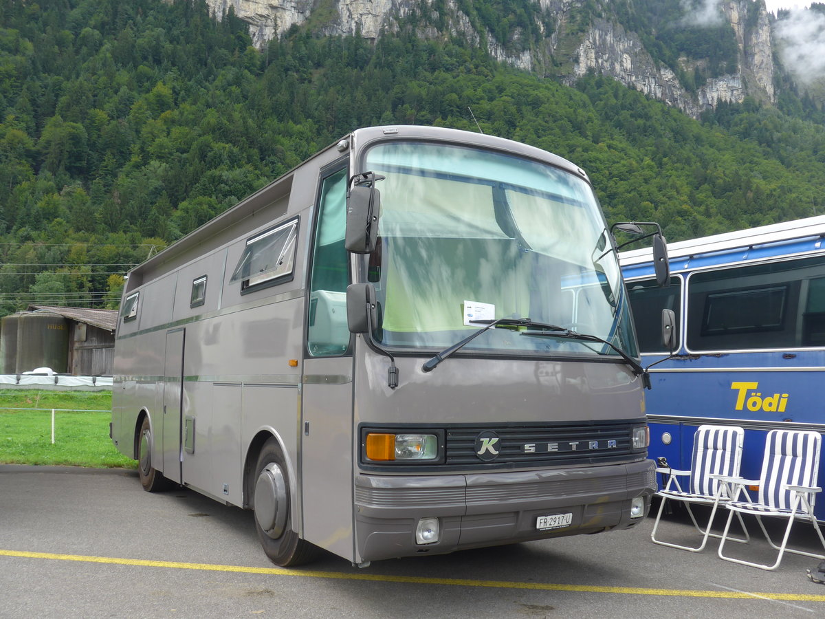 (183'568) - Regamey, Cordast - FR 2917 U - Setra am 19. August 2017 in Unterbach, Rollfeld