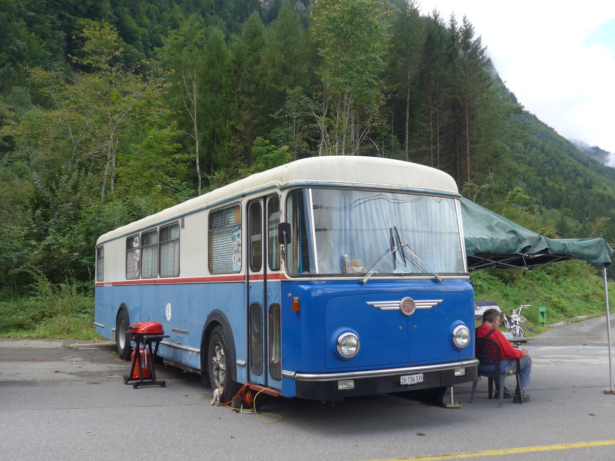 (183'609) - Oswald, Hausen a.A. - ZH 736'339 - FBW/Hess (ex AAGR Rothenburg Nr. 44) am 19. August 2017 in Unterbach, Rollfeld