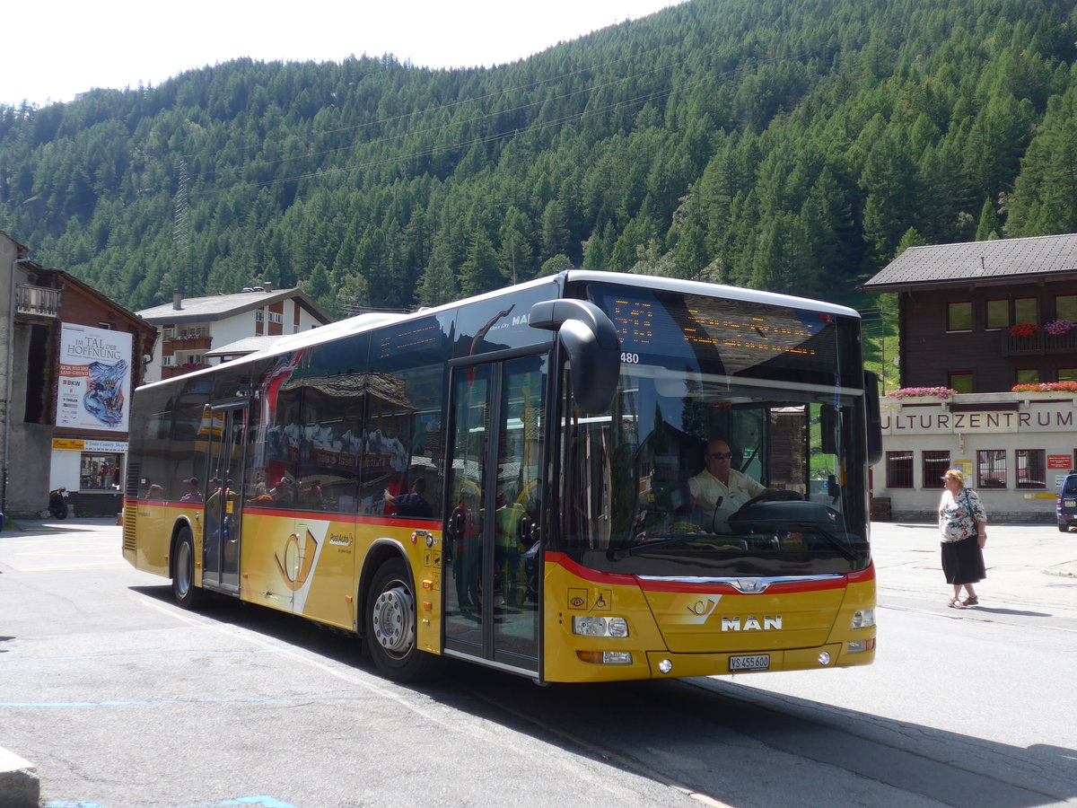 (184'216) - PostAuto Wallis - VS 455'600 - MAN am 25. August 2017 in Saas-Grund, Post