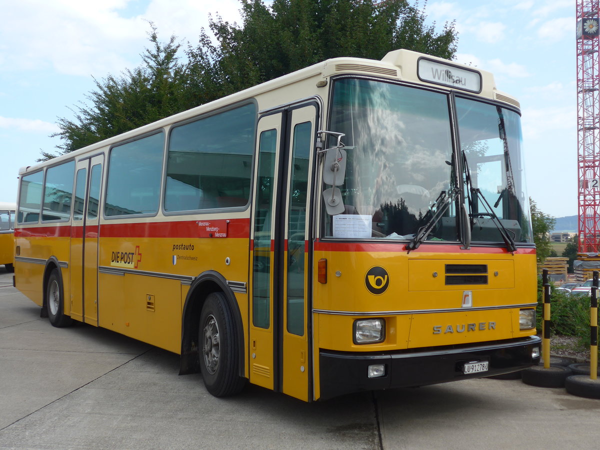 (184'333) - Amstein, Willisau - LU 91'278 U - Saurer/R&J (ex Thepra, Stans Nr. 17; ex Gowa, Stans Nr. 17) am 26. August 2017 in Oberkirch, CAMPUS Sursee