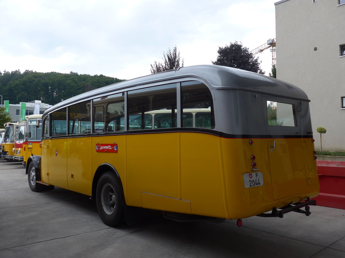 (184'379) - Schmutz, Vaulruz -  P 2044  - Saurer/Saurer (ex Nstle; ex P 23'019; ex P 2044) am 26. August 2017 in Oberkirch, CAMPUS Sursee