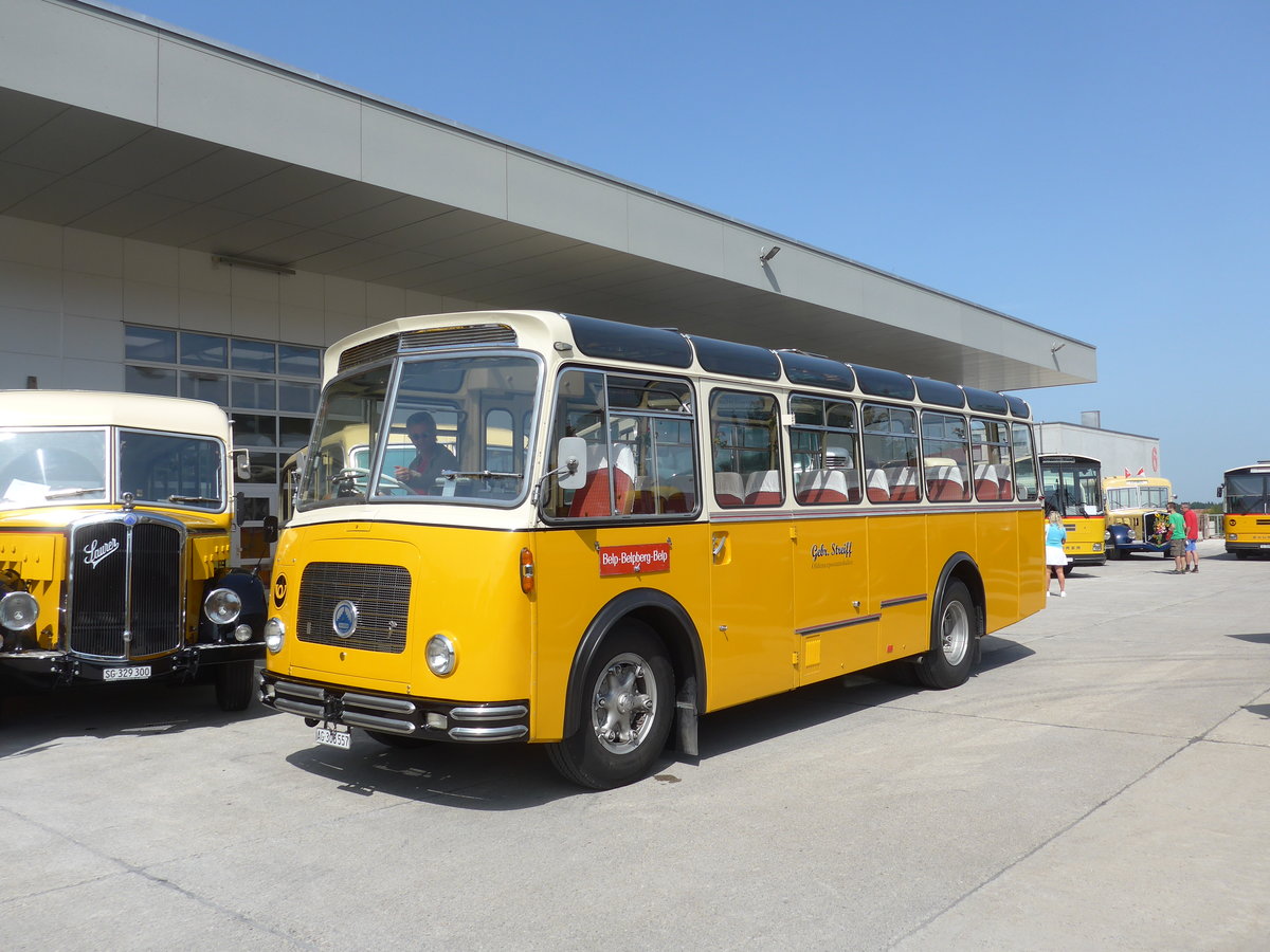 (184'454) - Streiff, Gelterkinden - AG 306'557 - Saurer/Gangloff (ex Oldie-Tours Zrisee, Wollerau; ex OTAG, Wald; ex Leibundgut, Obergoldbach; ex Krebs, Belpberg) am 26. August 2017 in Oberkirch, CAMPUS Sursee