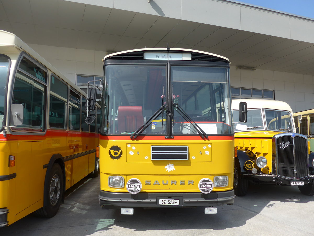 (184'462) - Fssler, Unteriberg - Nr. 6/SZ 5232 - Saurer/R&J (ex Schrch, Gutenburg Nr. 6; ex P 24'358) am 26. August 2017 in Oberkirch, CAMPUS Sursee