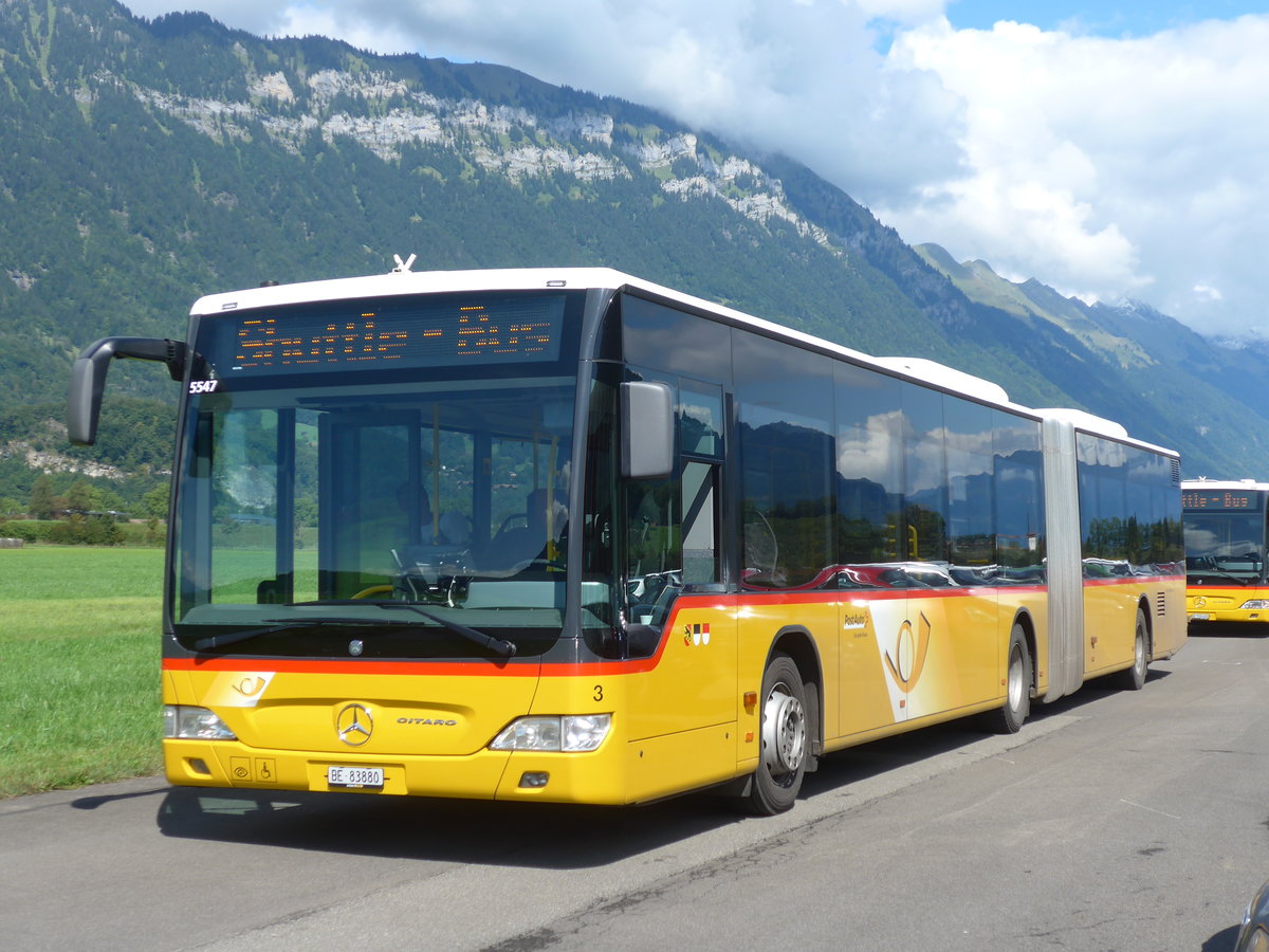 (184'576) - Steiner, Ortschwaben - Nr. 3/BE 83'880 - Mercedes am 3. September 2017 in Interlaken, Flugplatz