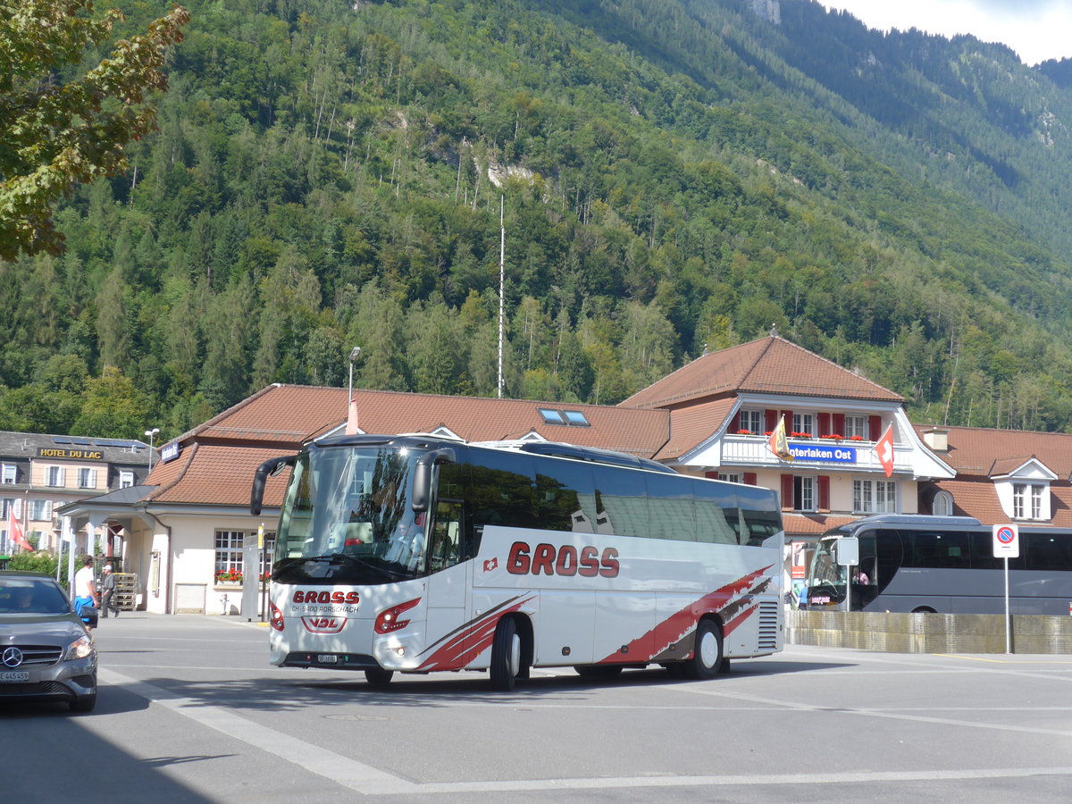 (184'606) - Gross, Rorschach - Nr. 1/SG 76'183 - VDL am 3. September 2017 beim Bahnhof Interlaken Ost