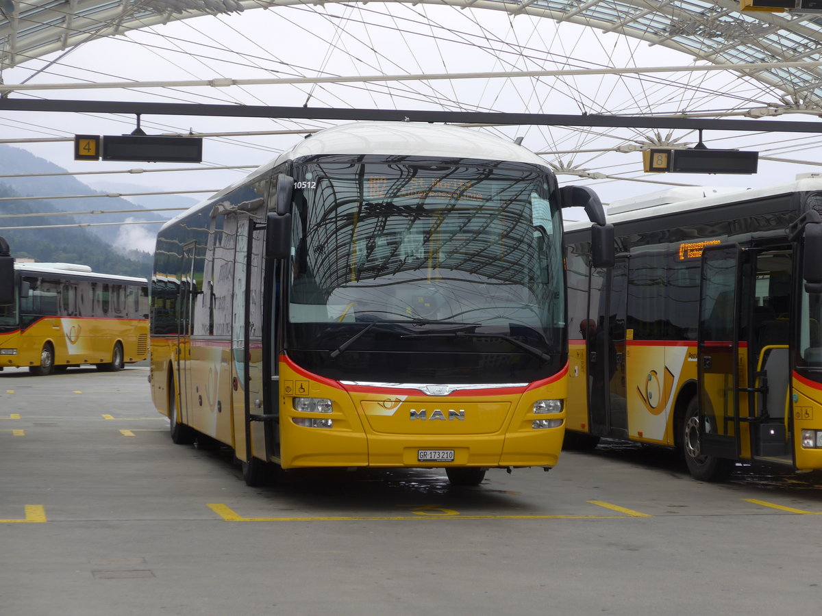 (184'777) - PostAuto Graubnden - GR 173'210 - MAN am 16. September 2017 in Chur, Postautostation