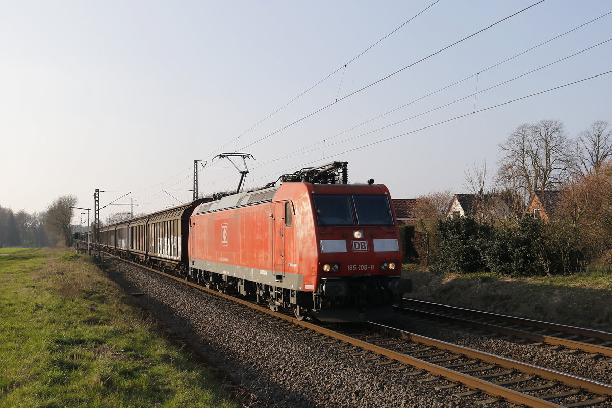 185 108 war am 29. Mrz 2019 bei Loxstedt in Richtung Bremen unterwegs.