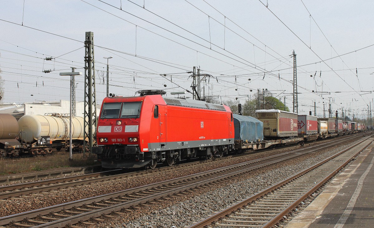 185 183-1 mit Güterzug (Neuwied, 01.04.2014)