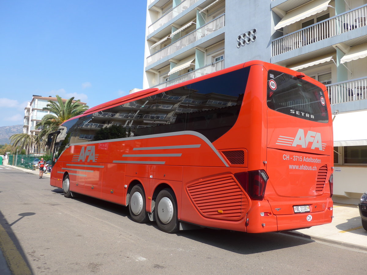 (185'635) - Aus der Schweiz: AFA Adelboden - Nr. 16/BE 21'181 - Setra am 29. September 2017 in Roses, Hotel Maritim