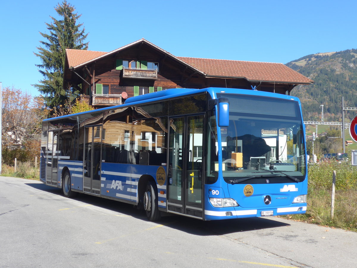 (185'898) - AFA Adelboden - Nr. 90/BE 398'916 - Mercedes am 16. Oktober 2017 beim Bahnhof Zweisimmen