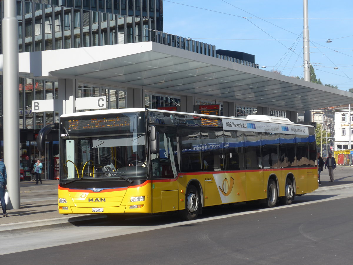 (185'947) - Schwizer, Goldach - SG 169'617 - MAN am 19. Oktober 2017 beim Bahnhof St. Gallen