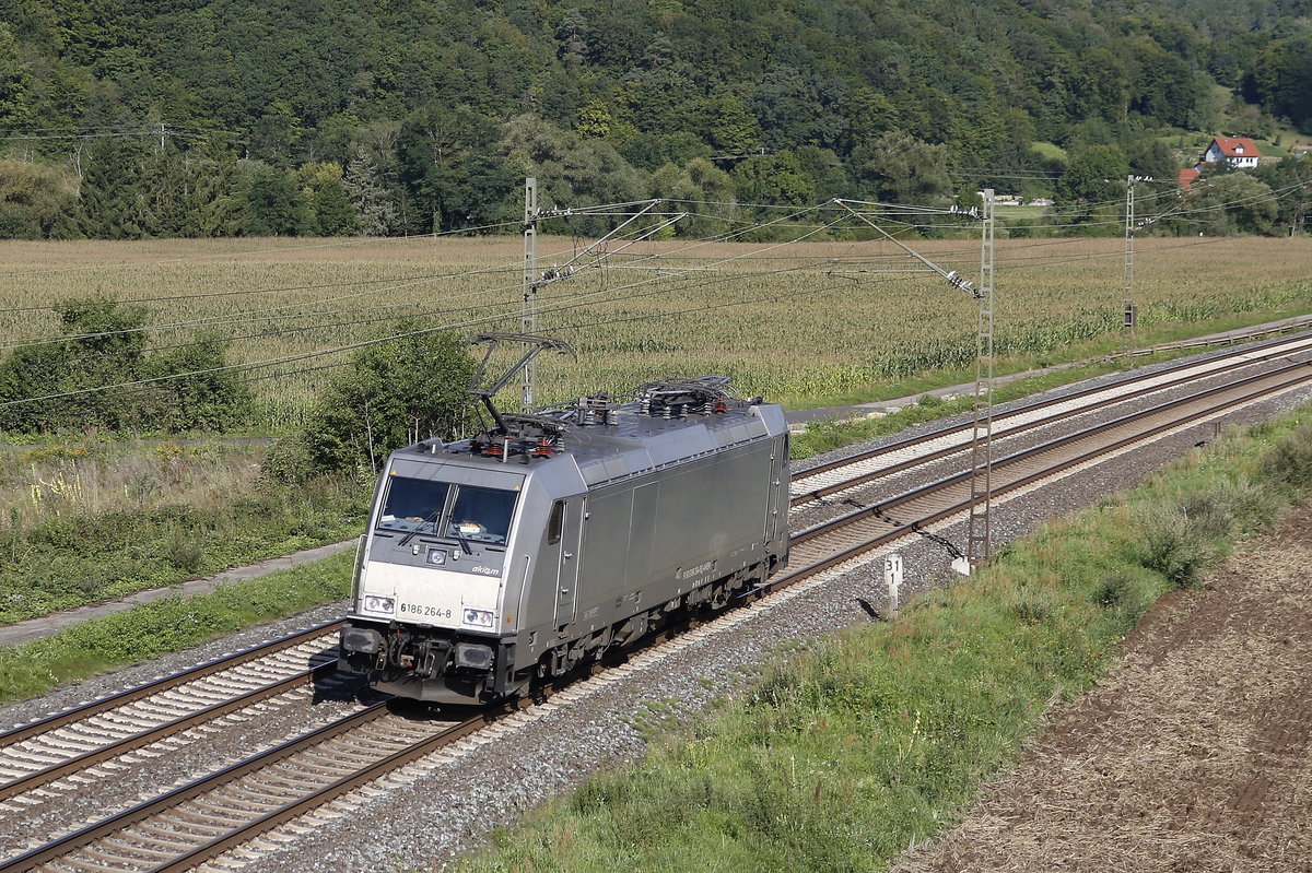 186 264-8 von  AKIEM  am 19. August 2017 bei Harrbach.