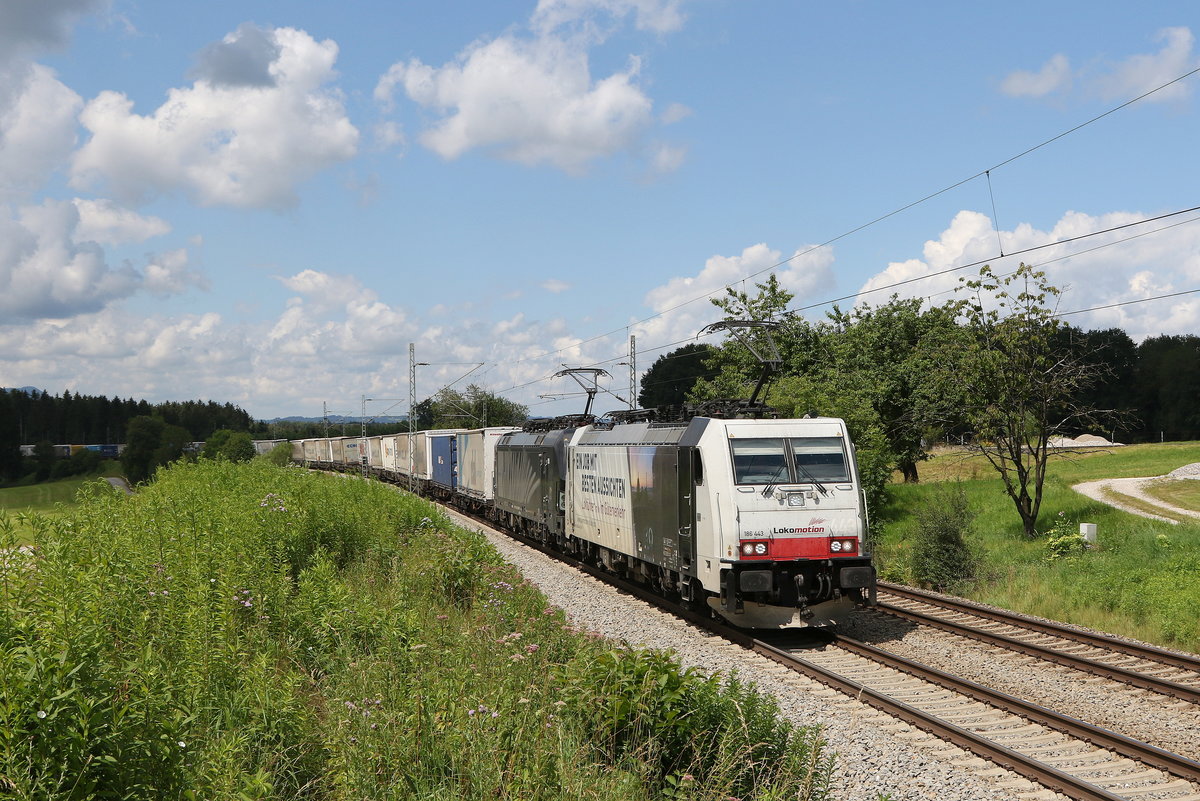 186 443 & 193 665 konnte ich am 12. Juli 2020 dank eines Halts in bersee nochmals in Grabensttt fotografieren.