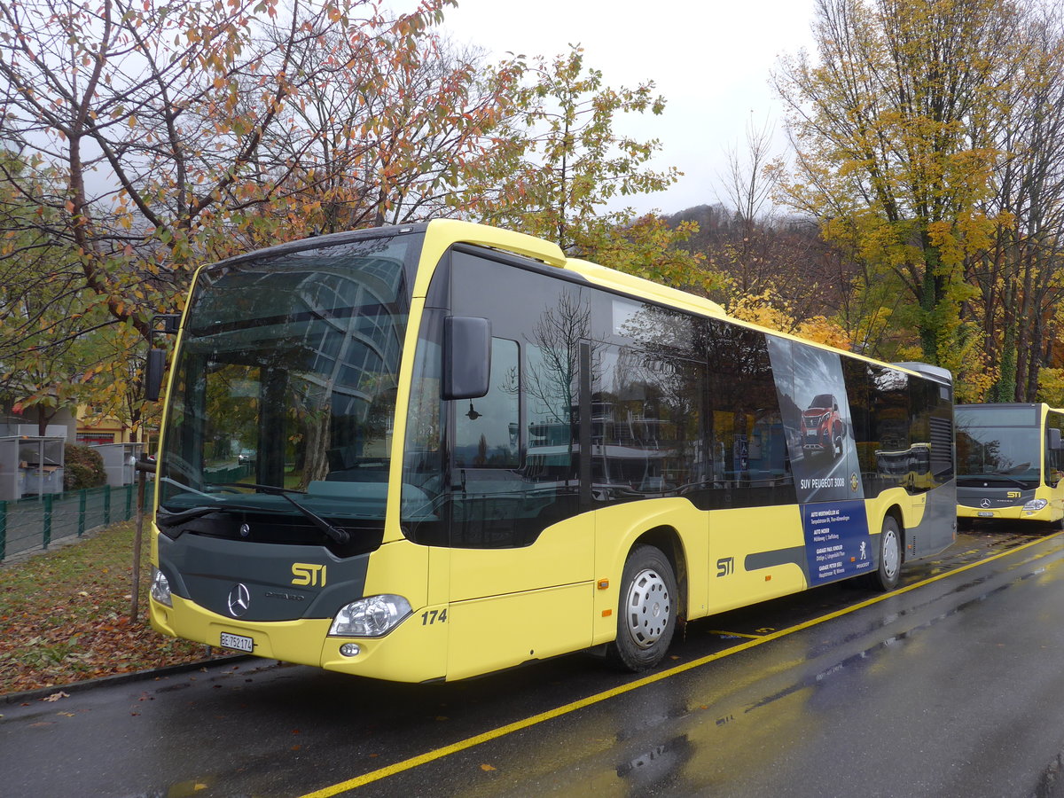 (186'267) - STI Thun - Nr. 174/BE 752'174 - Mercedes am 6. November 2017 bei der Schifflndte Thun