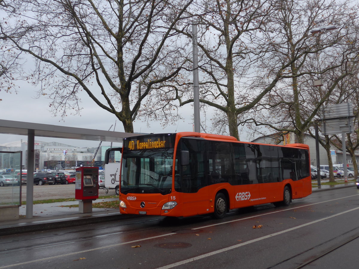 (186'537) - RBS Worblaufen - Nr. 15/BE 246'015 - Mercedes am 19. November 2017 in Bern, Wankdorf Center