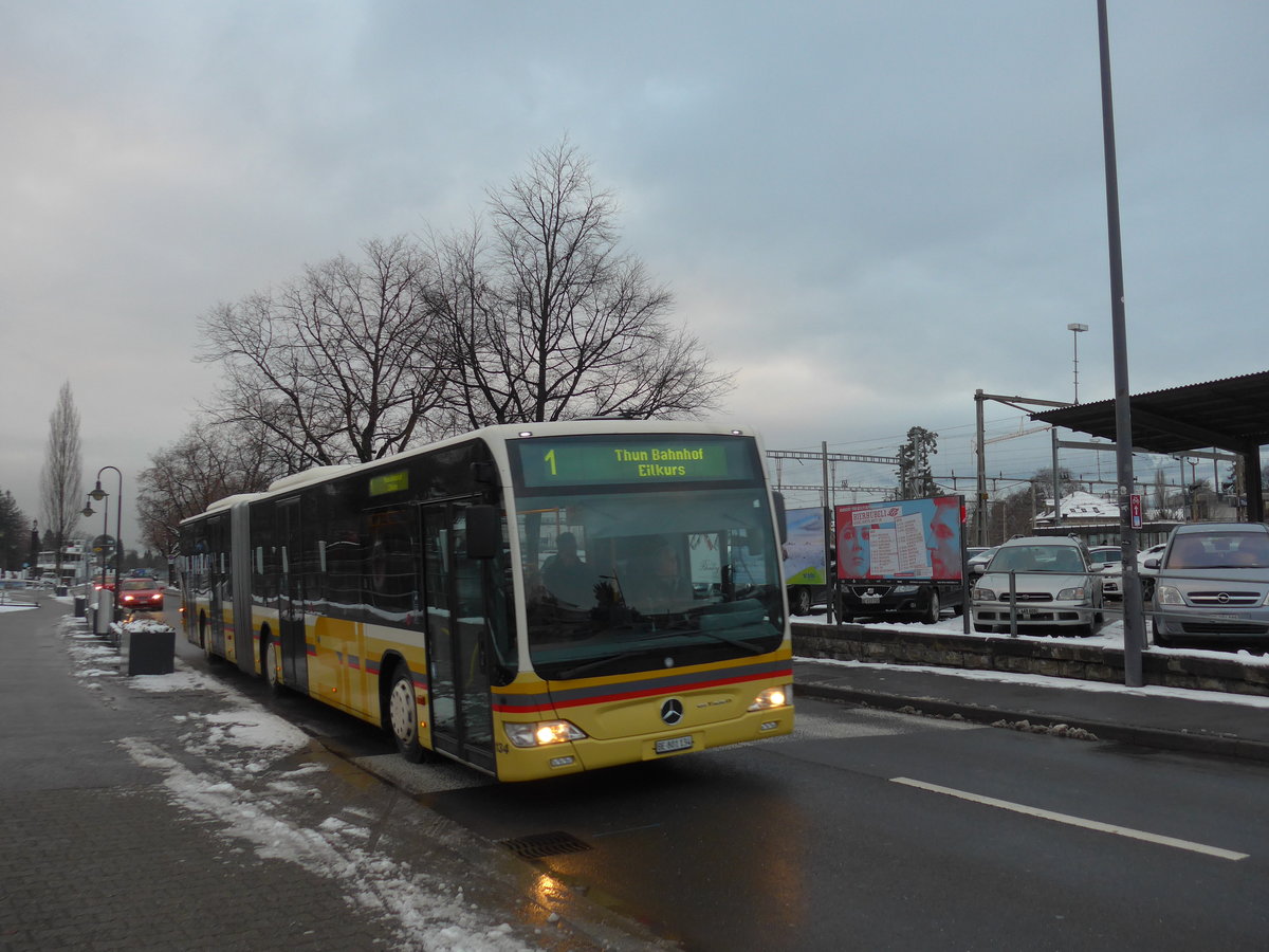 (187'109) - STI Thun - Nr. 134/BE 801'134 - Mercedes am 18. Dezember 2017 bei der Schifflndte Thun