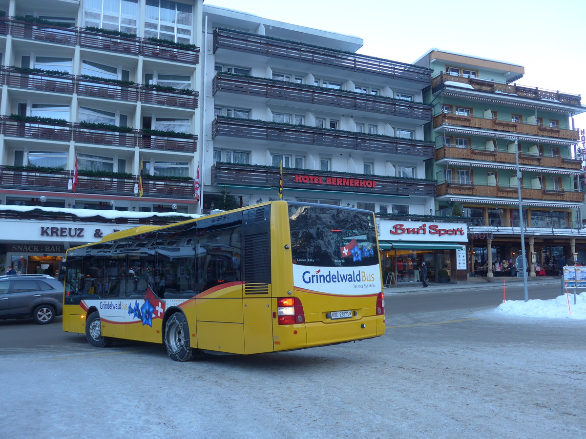 (187'307) - AVG Grindelwald - Nr. 16/BE 28'821 - MAN am 24. Dezember 2017 beim Bahnhof Grindelwald