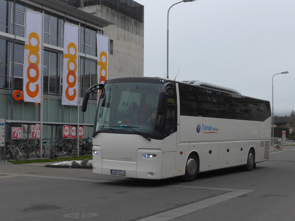 (187'333) - Aus Griechenland: Transel, Athen - AHN-6049 - Bova am 24. Dezember 2017 beim Bahnhof Interlaken Ost