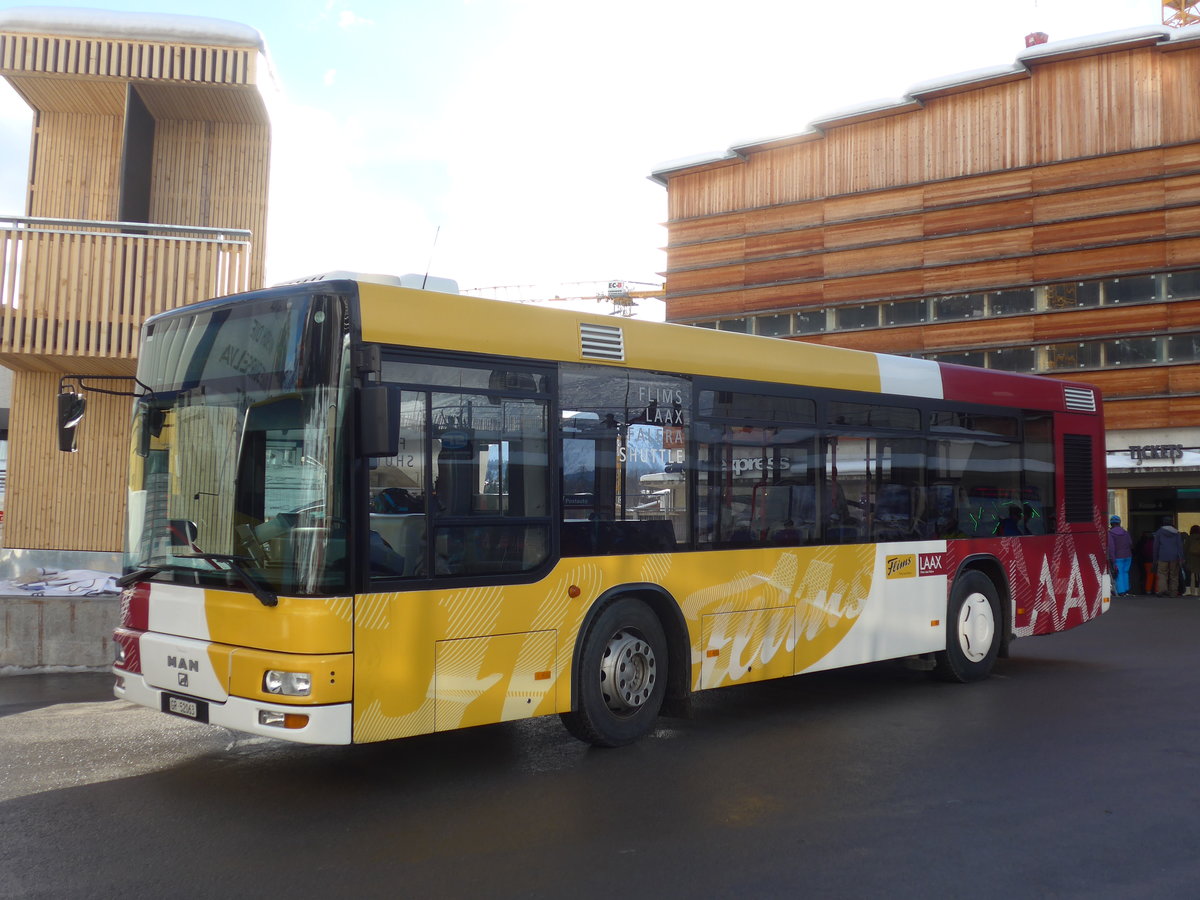 (187'382) - Stuppan, Flims - GR 52'063 - MAN/Gppel am 26. Dezember 2017 in Flims, Bergbahnen