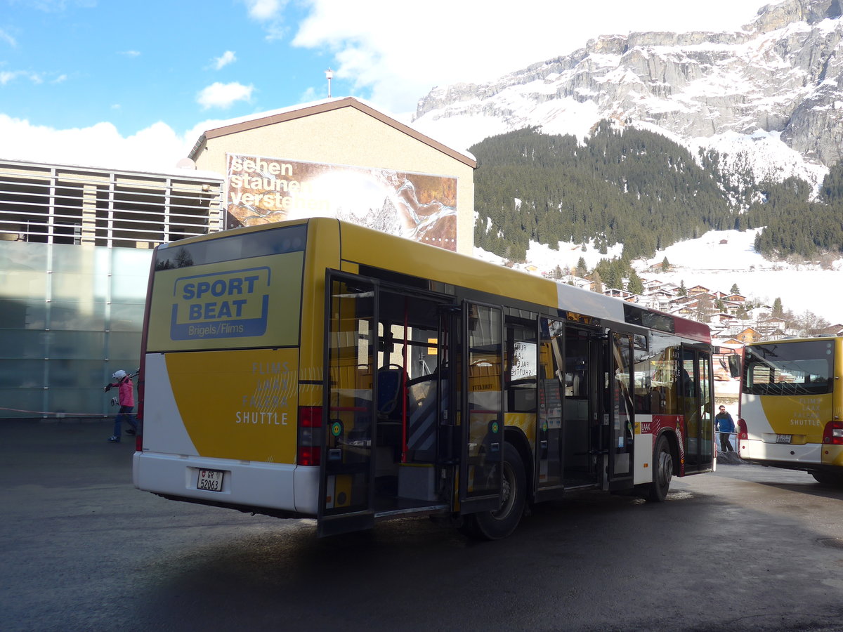 (187'385) - Stuppan, Flims - GR 52'063 - MAN/Gppel am 26. Dezember 2017 in Flims, Bergbahnen