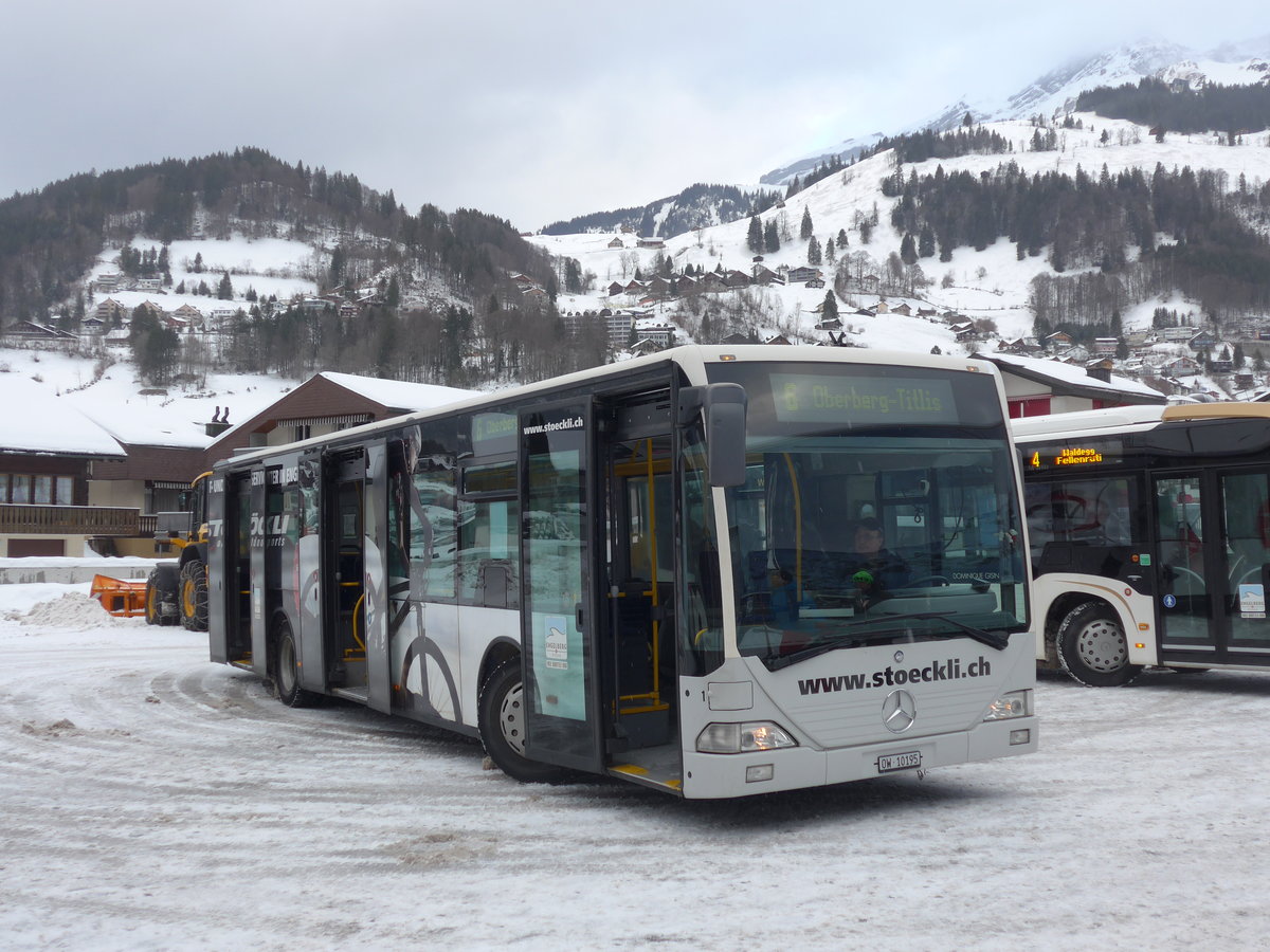 (187'625) - EAB Engelberg - Nr. 1/OW 10'195 - Mercedes (ex TC La Chaux-de-Fonds Nr. 214) am 2. Januar 2018 in Engelberg, Titlisbahnen