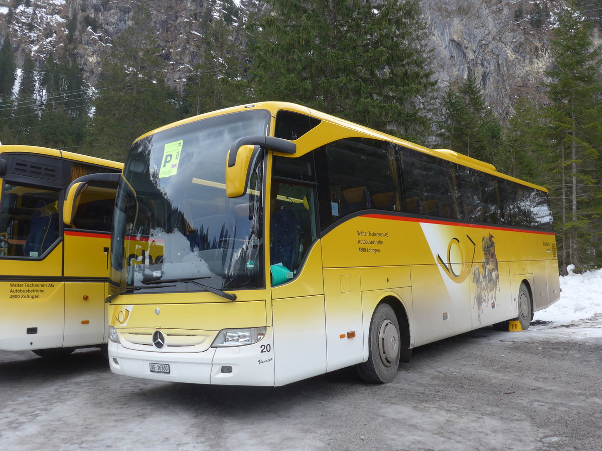 (187'776) - Tschannen, Zofingen - Nr. 20/AG 16'360 - Mercedes am 7. Januar 2018 in Adelboden, Unter dem Birg